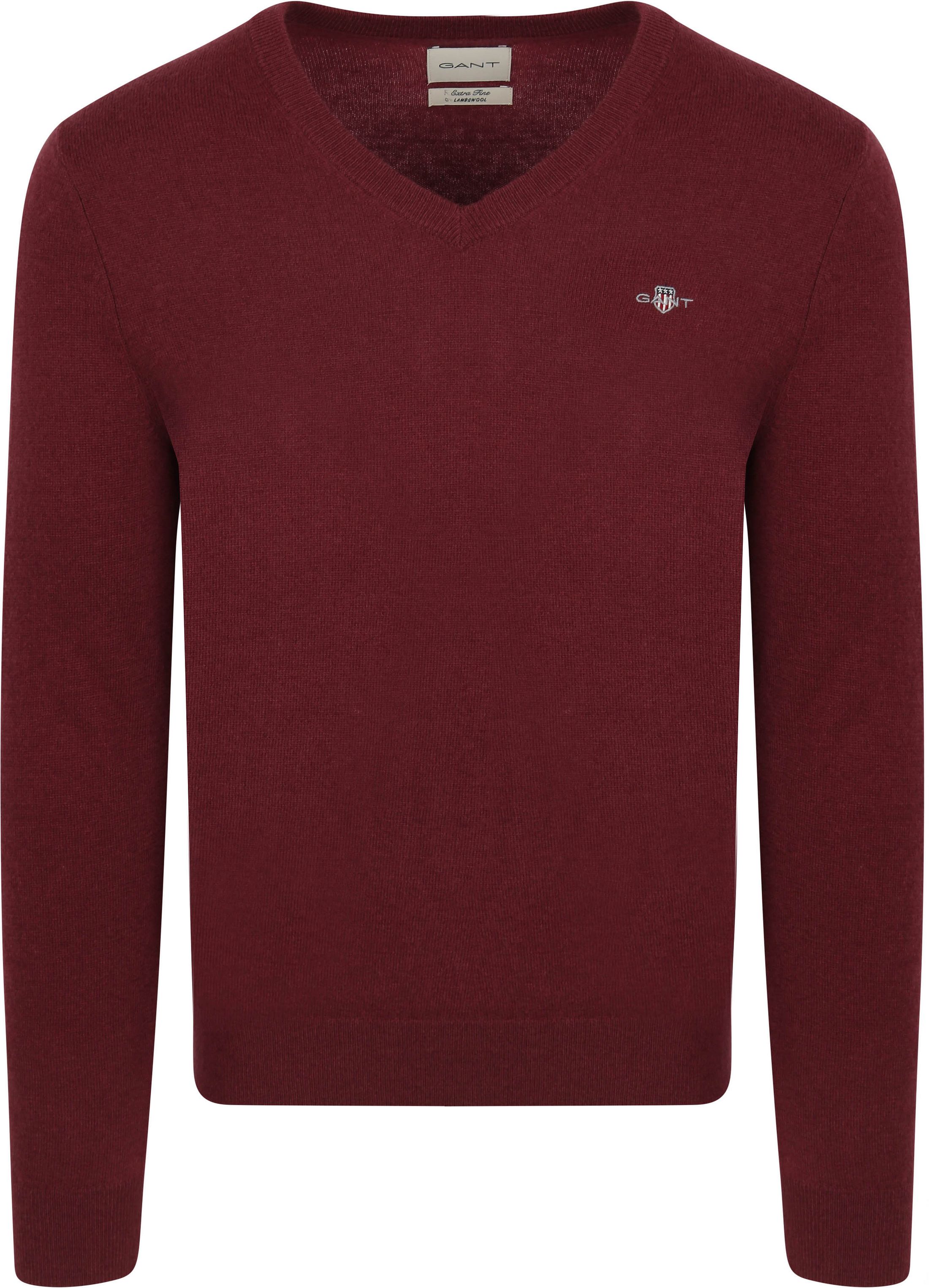 Gant Pullover V-Neck Wool Blend Bordeaux 8050274-638 order online | Suitable