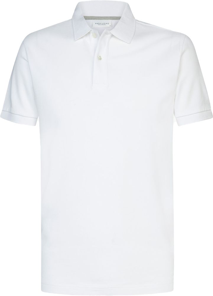 Profuomo Piqué Polo Shirt White PPWD10019A-2 order online | Suitable