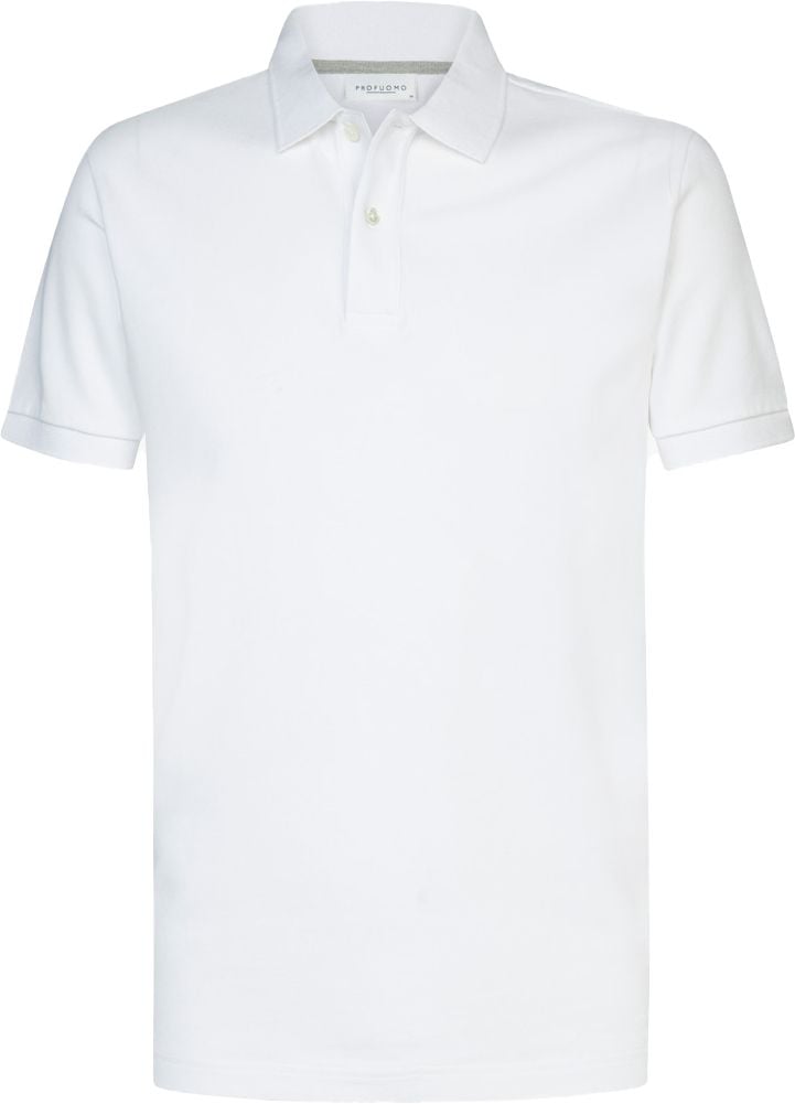 Profuomo Piqué Poloshirt Wit PPWD10019A-2 kopen | Suitable