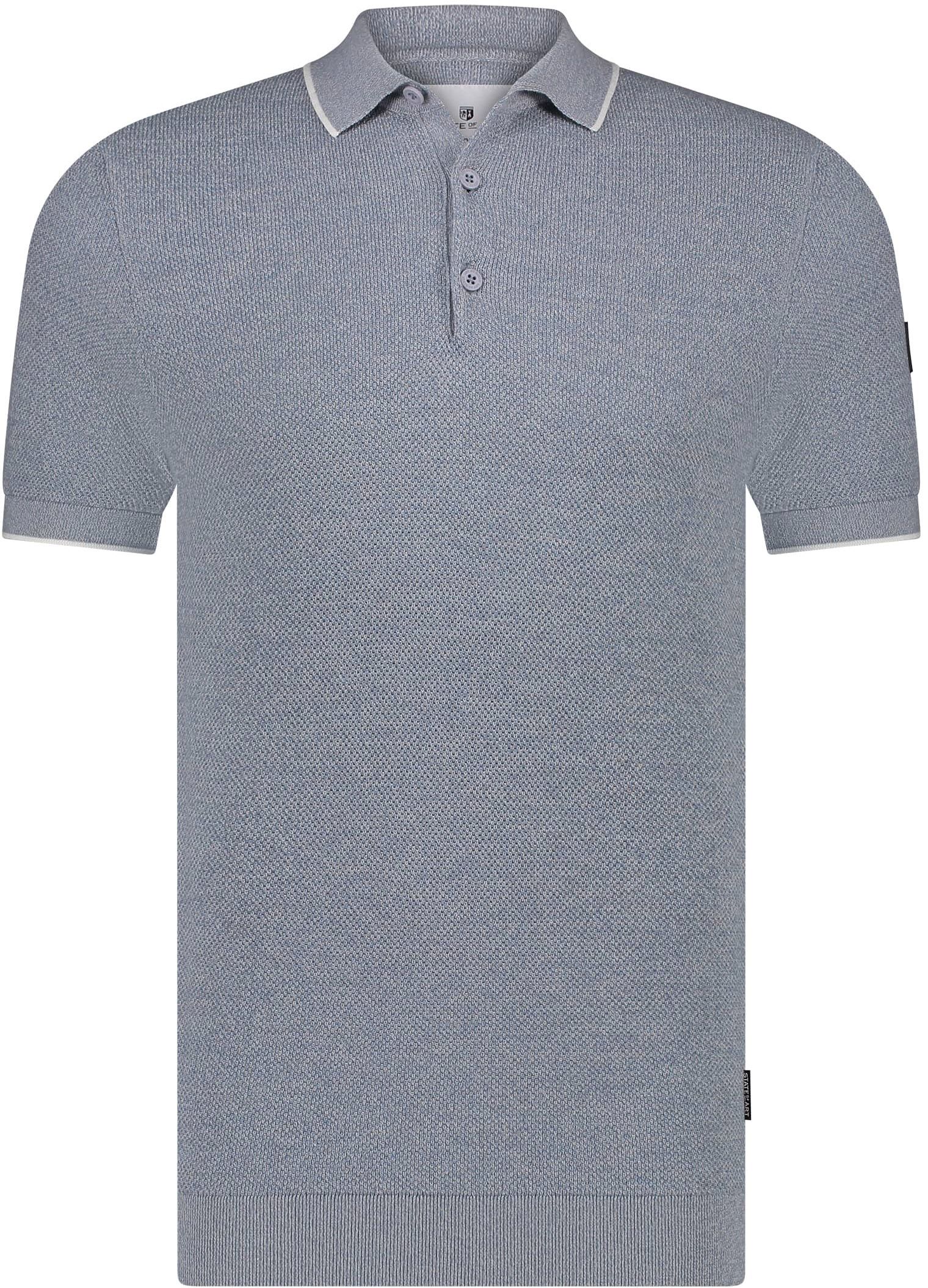State Of Art Pique Polo Shirt Blue-grey 47115077-5693 order online | Suitable