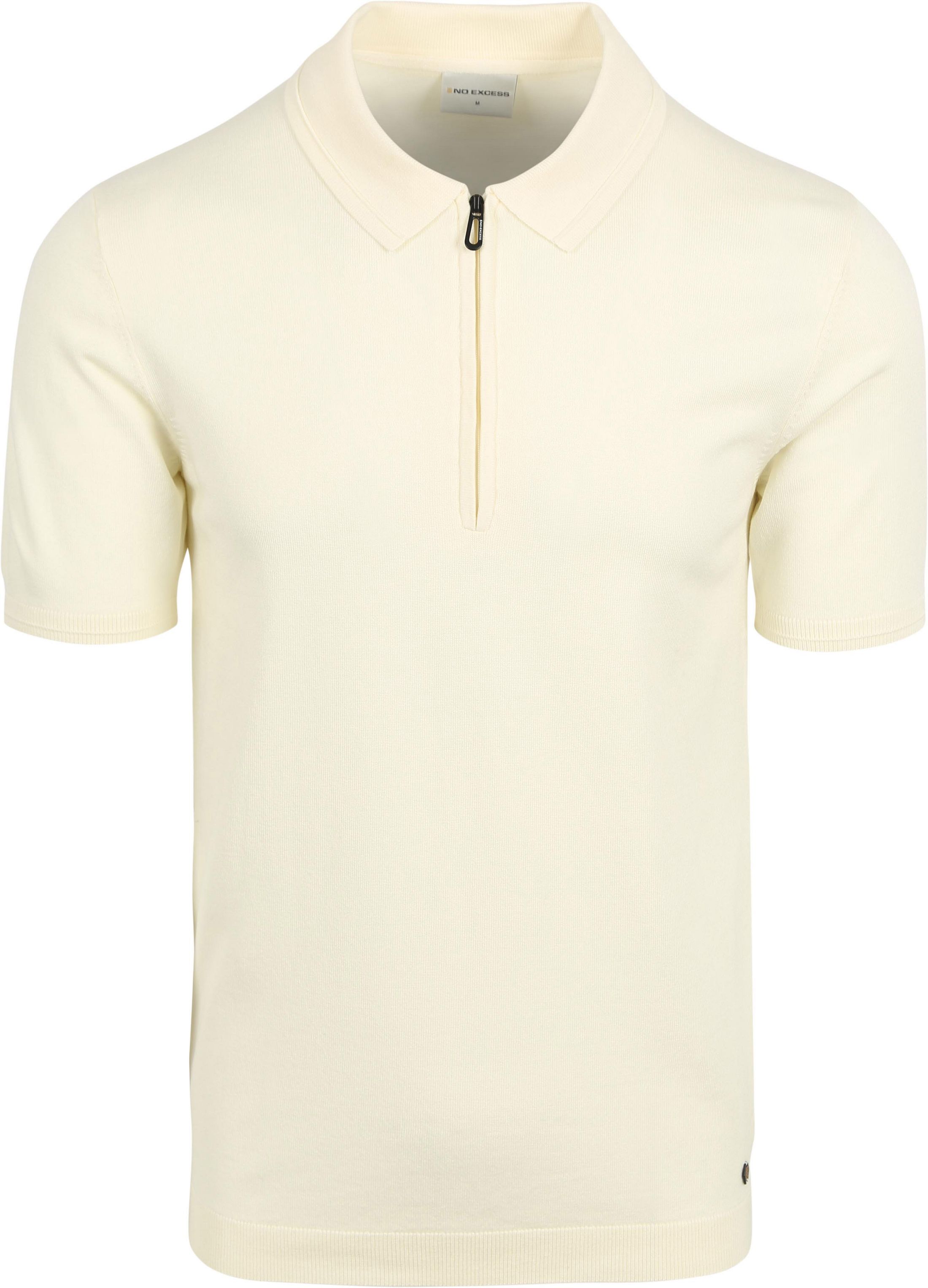 No Excess Half Zip Polo Shirt Off White 27210352-011 order online | Suitable