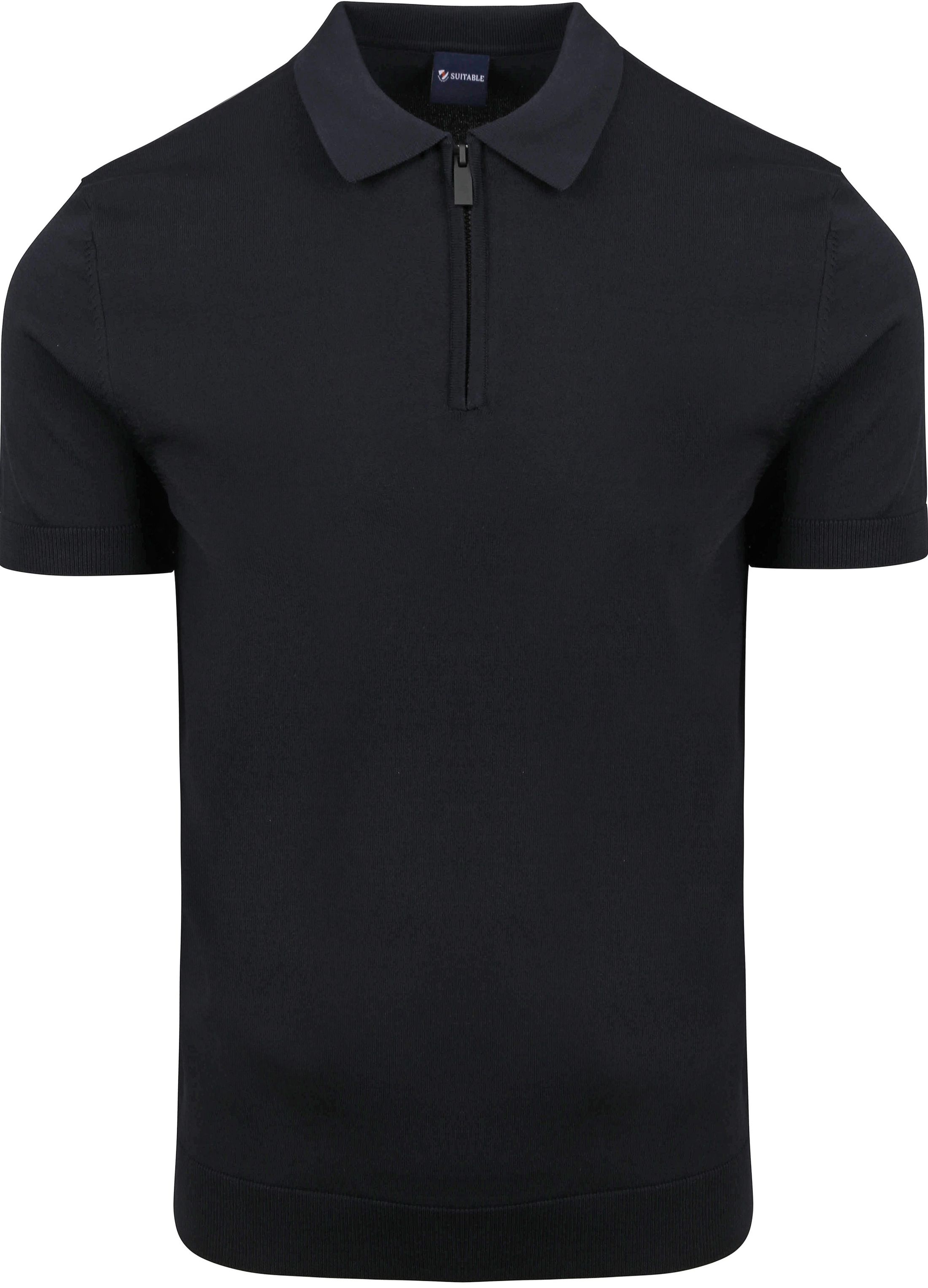 Suitable Half Zip Polo Shirt Navy SPE23108DA31ST-290 navy order online | Suitable