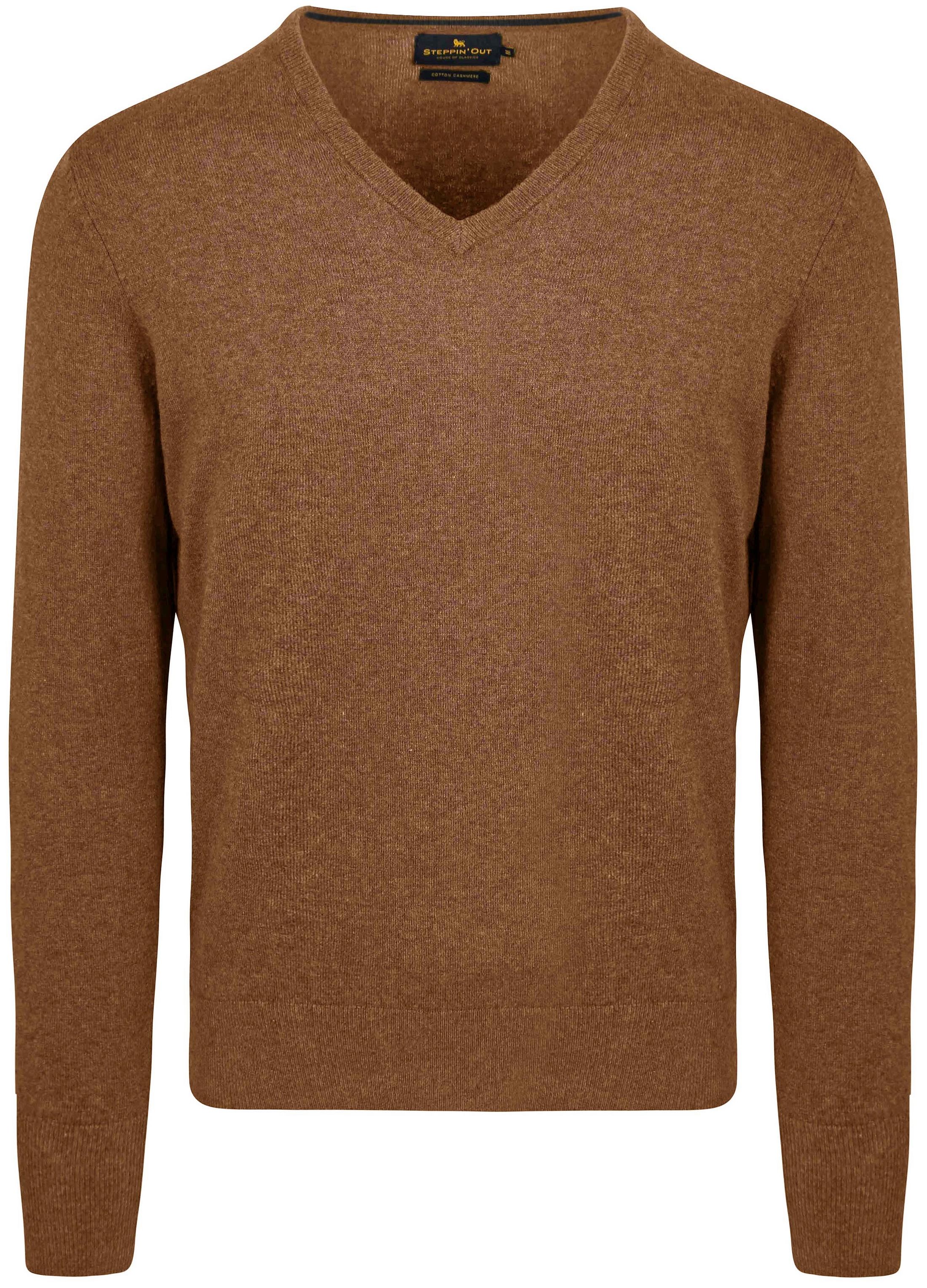 Steppin' Out Pullover Cotton Cashmere V-Neck Camel SM1201.0001-6004 order online | Suitable