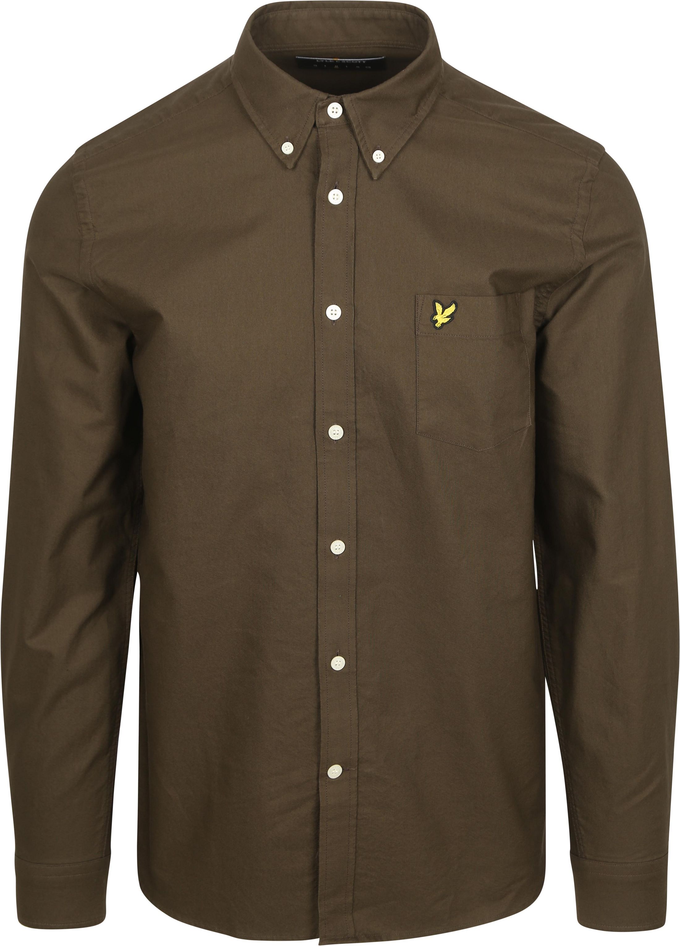 Lyle & Scott Shirt Plain Oxford Olive order online | LW2112V-W485 | Suitable Lithuania
