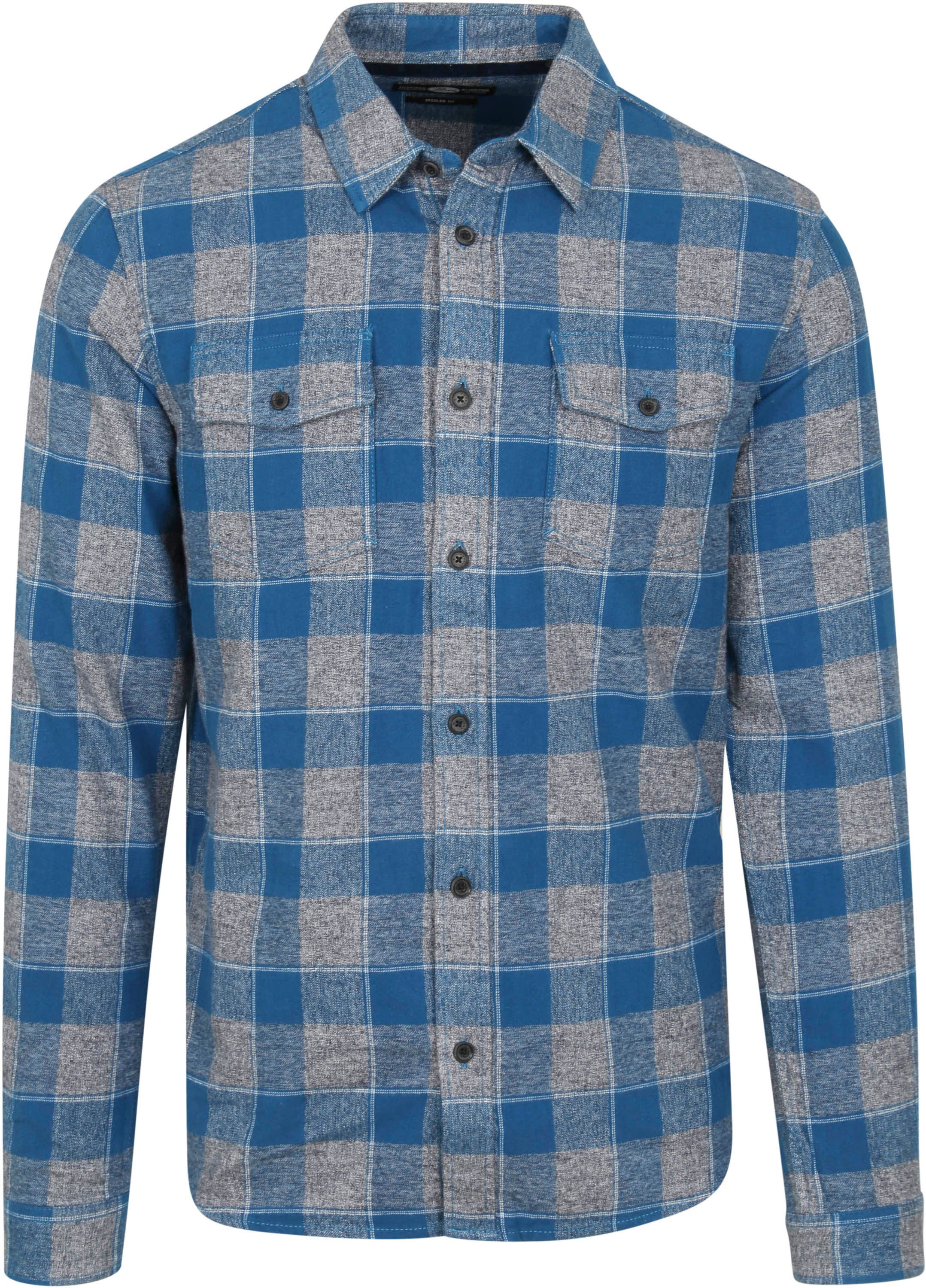 Petrol Shirt Checkered Blue Multicolour Grey size 3XL