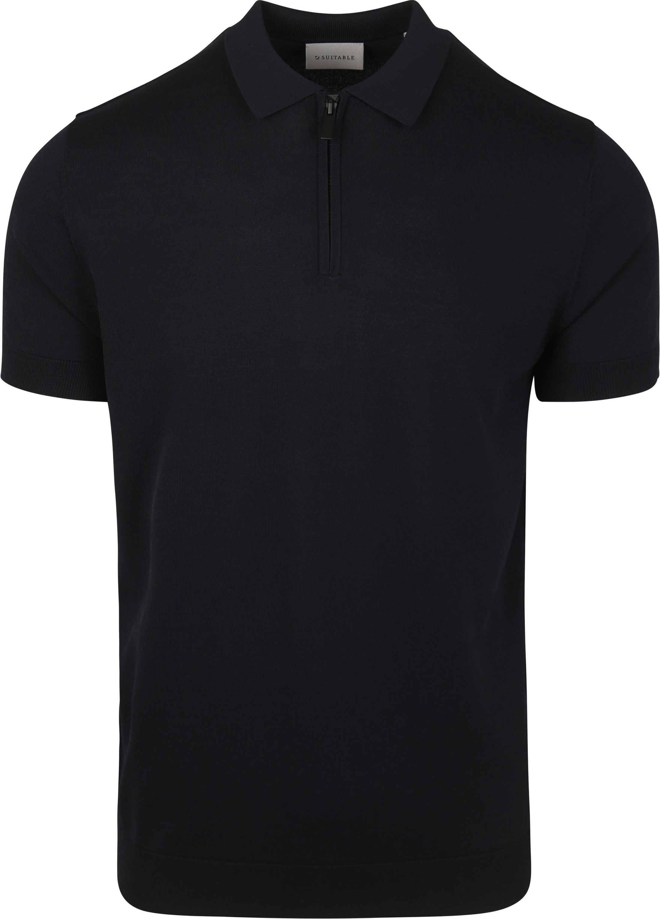 Suitable Knitted Half Zip Polo Navy SPE25108DA31ST-290 kopen | Suitable