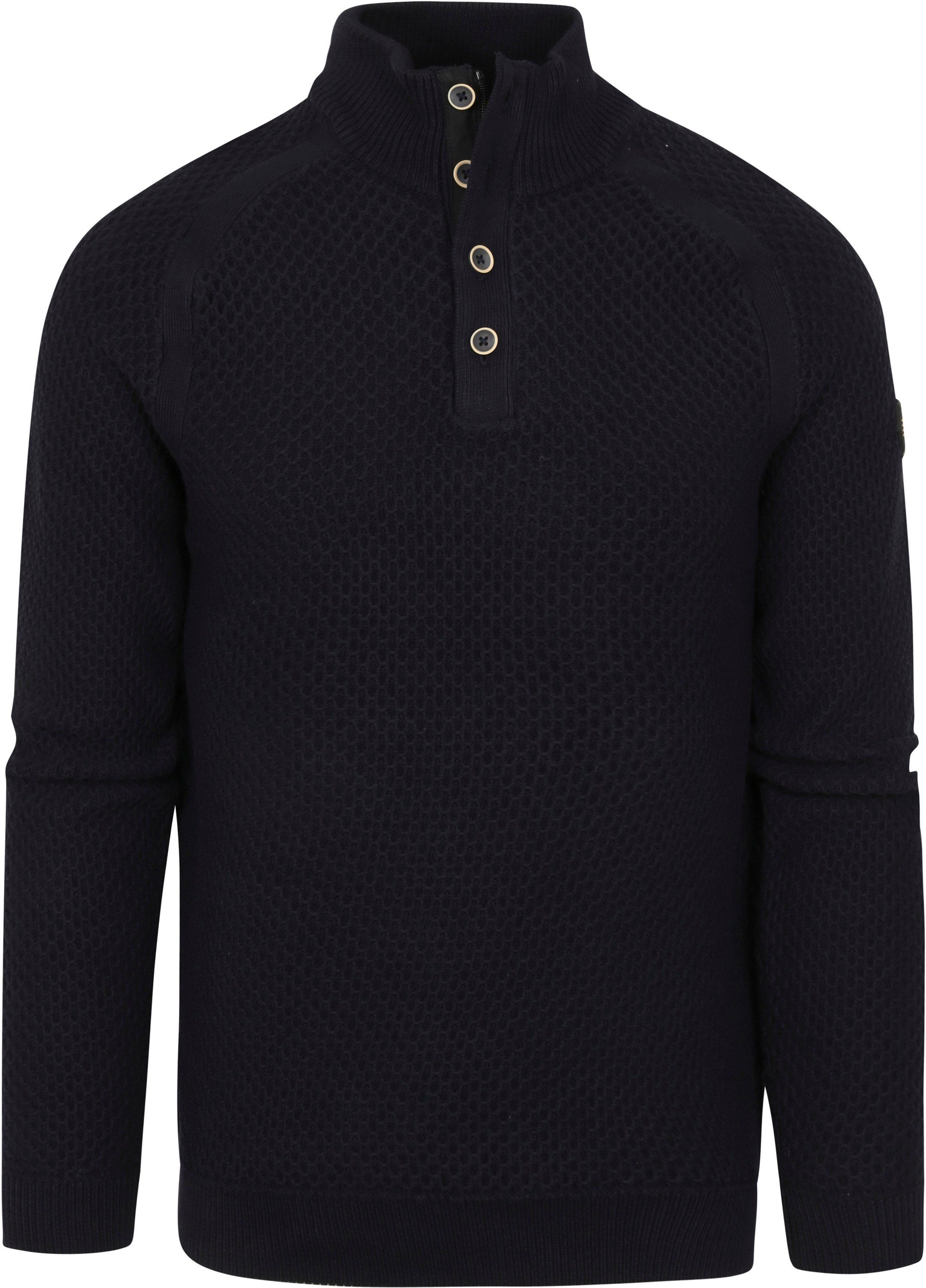 No-Excess Half Zip Sweater Navy Dark Blue Blue size 3XL