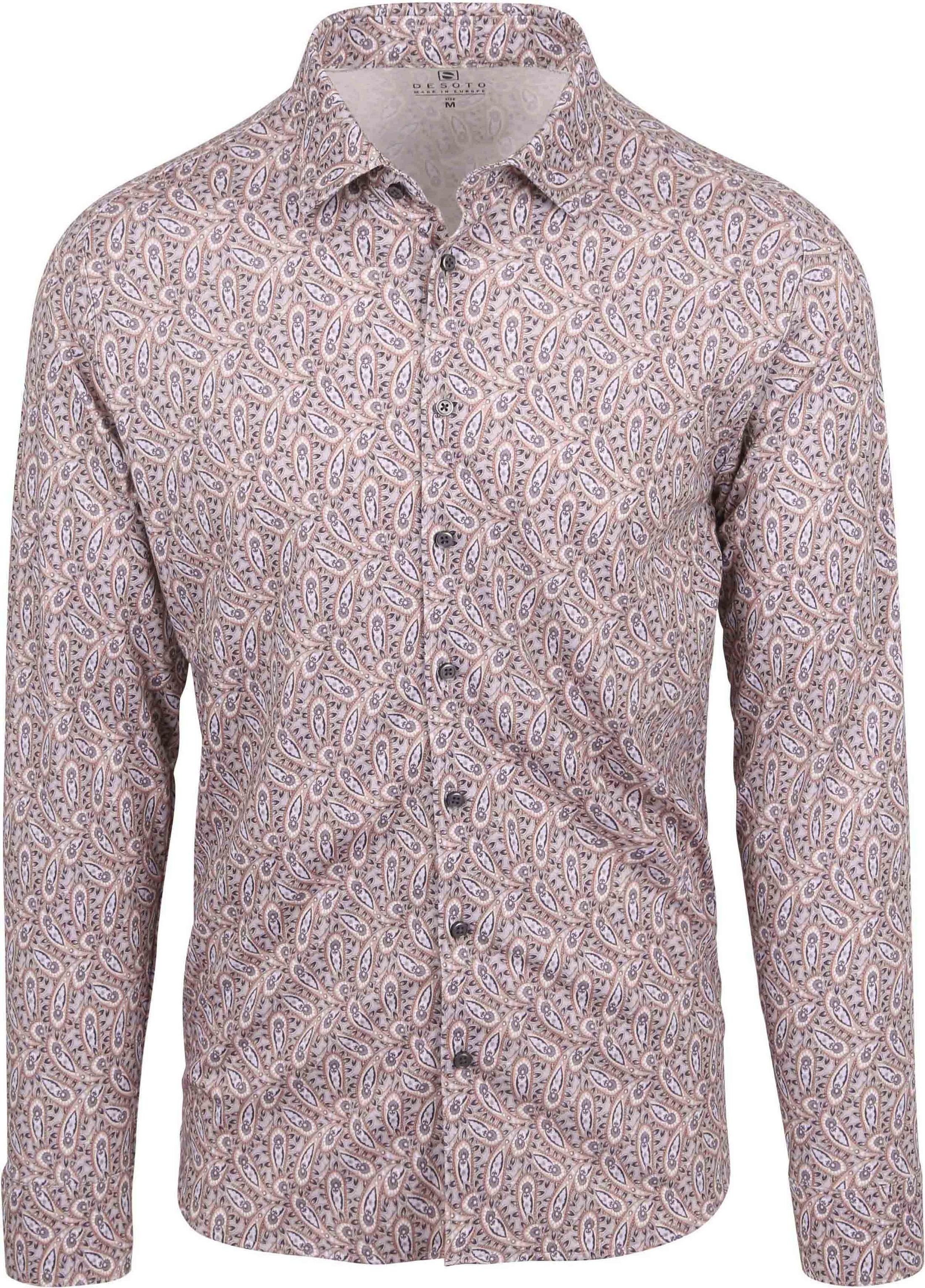 Desoto Chemise Timeless Elegance Impression Paisley Beige 77228-3-873 commander en ligne | Suitable