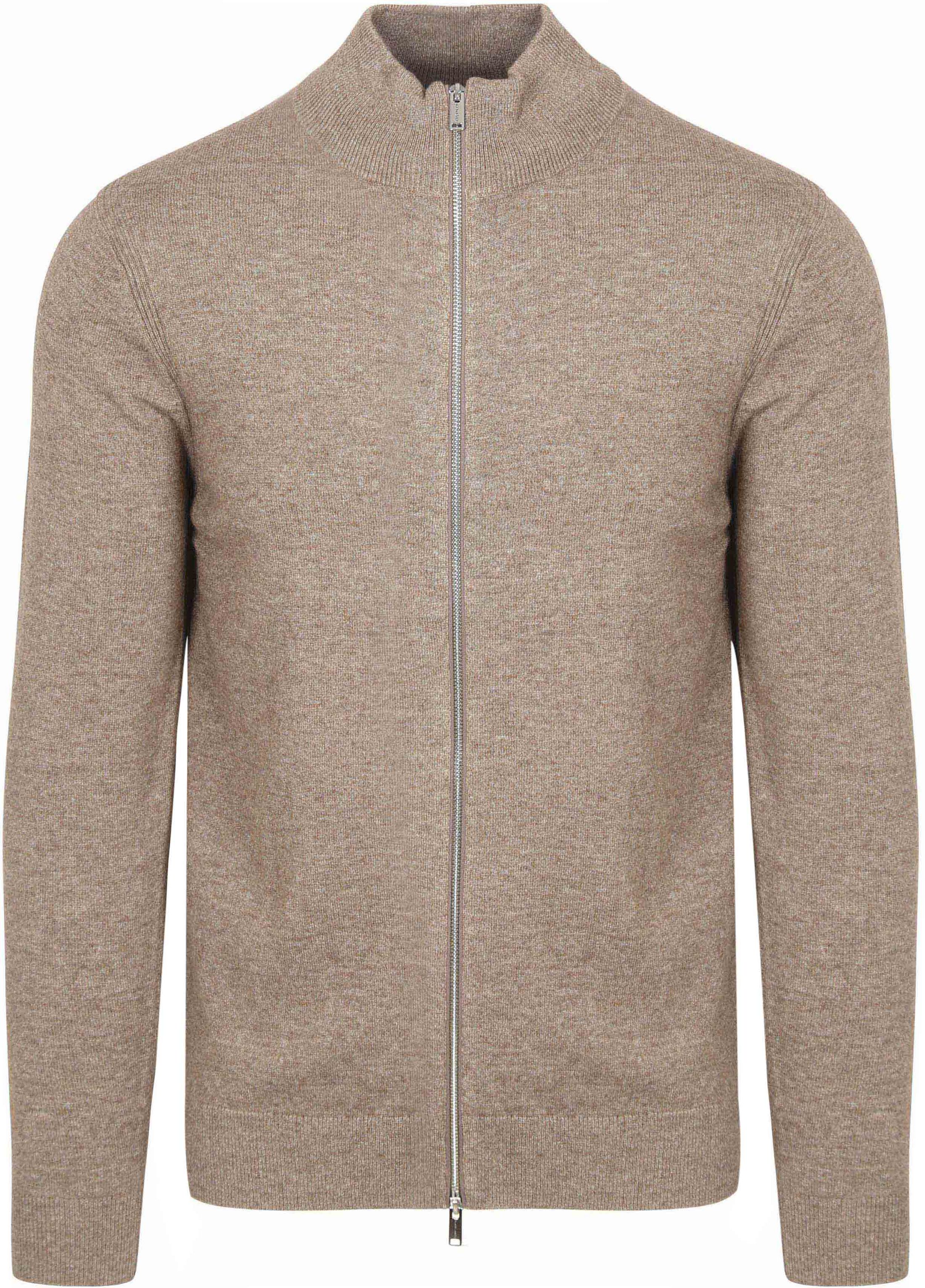 Profuomo Cardigan Merino Wool Taupe order online | PPVJ30025B-H | Suitable Norway