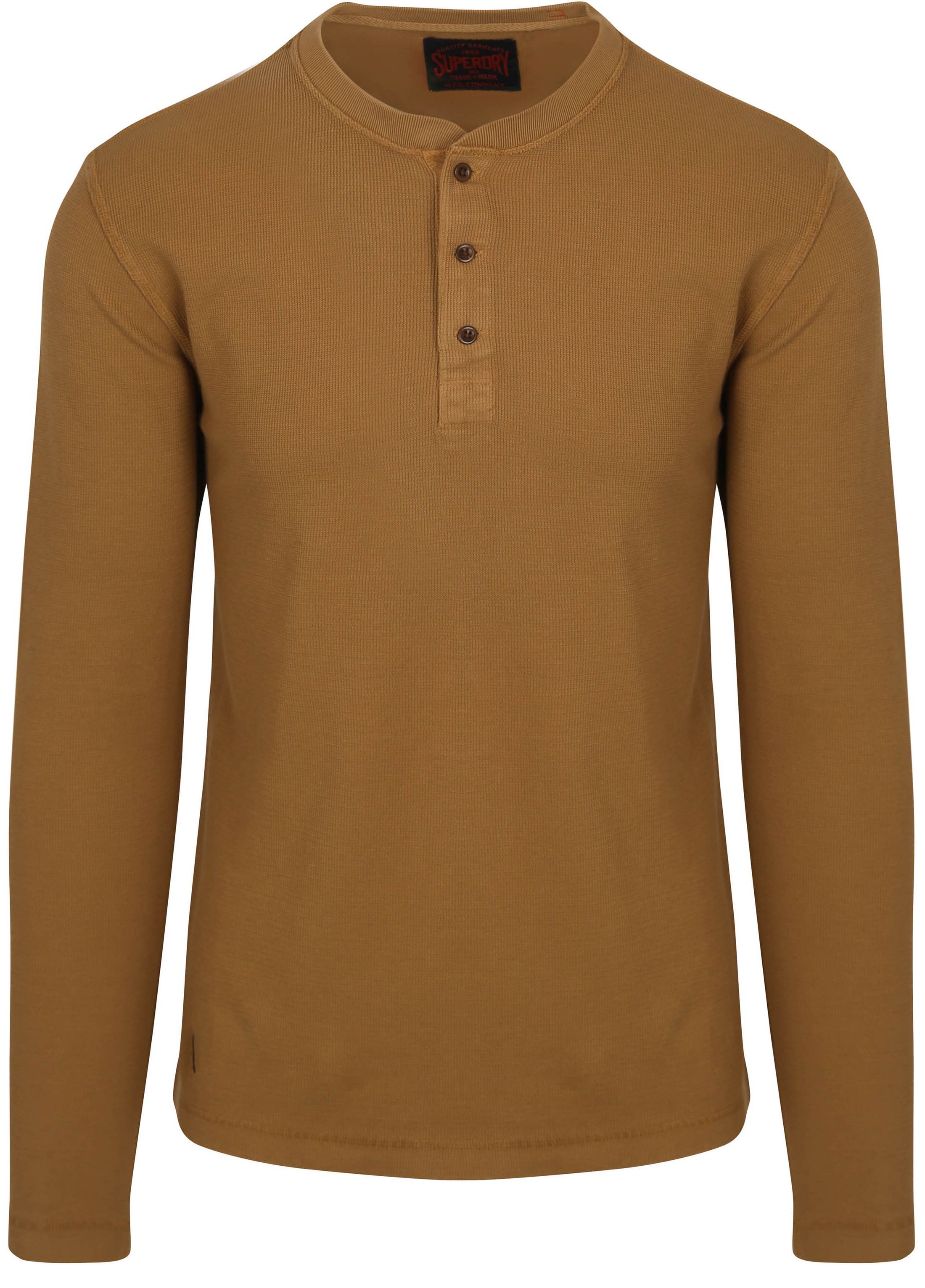 Superdry Pullover Henley Waffle Washed Camel M6010776A-1LD order online | Suitable