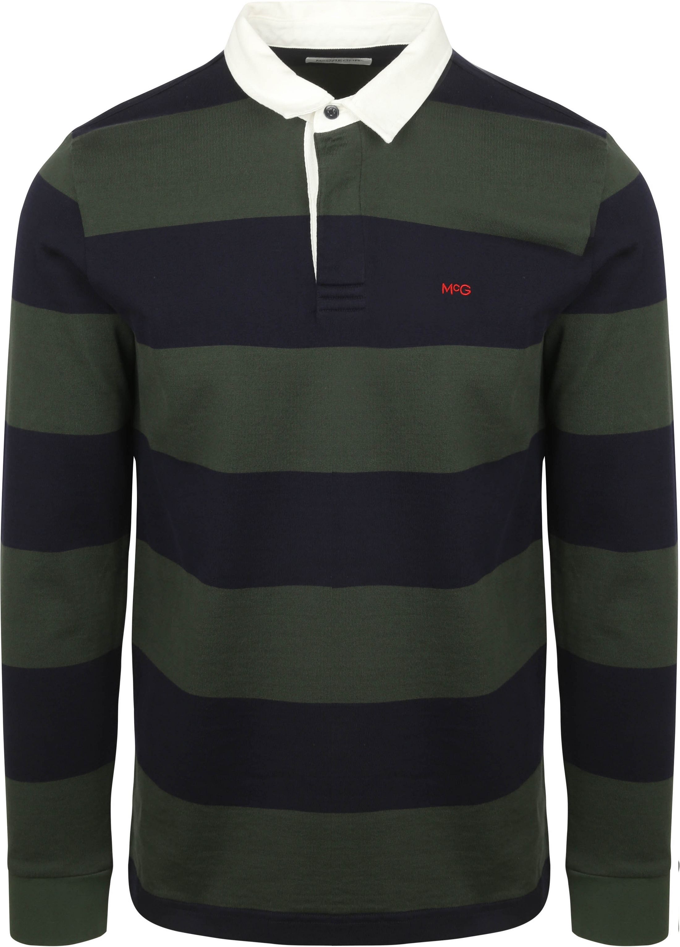 McGregor Rugbyshirt Streep Navy Olive MM252.8004.01-5103 kopen | Suitable