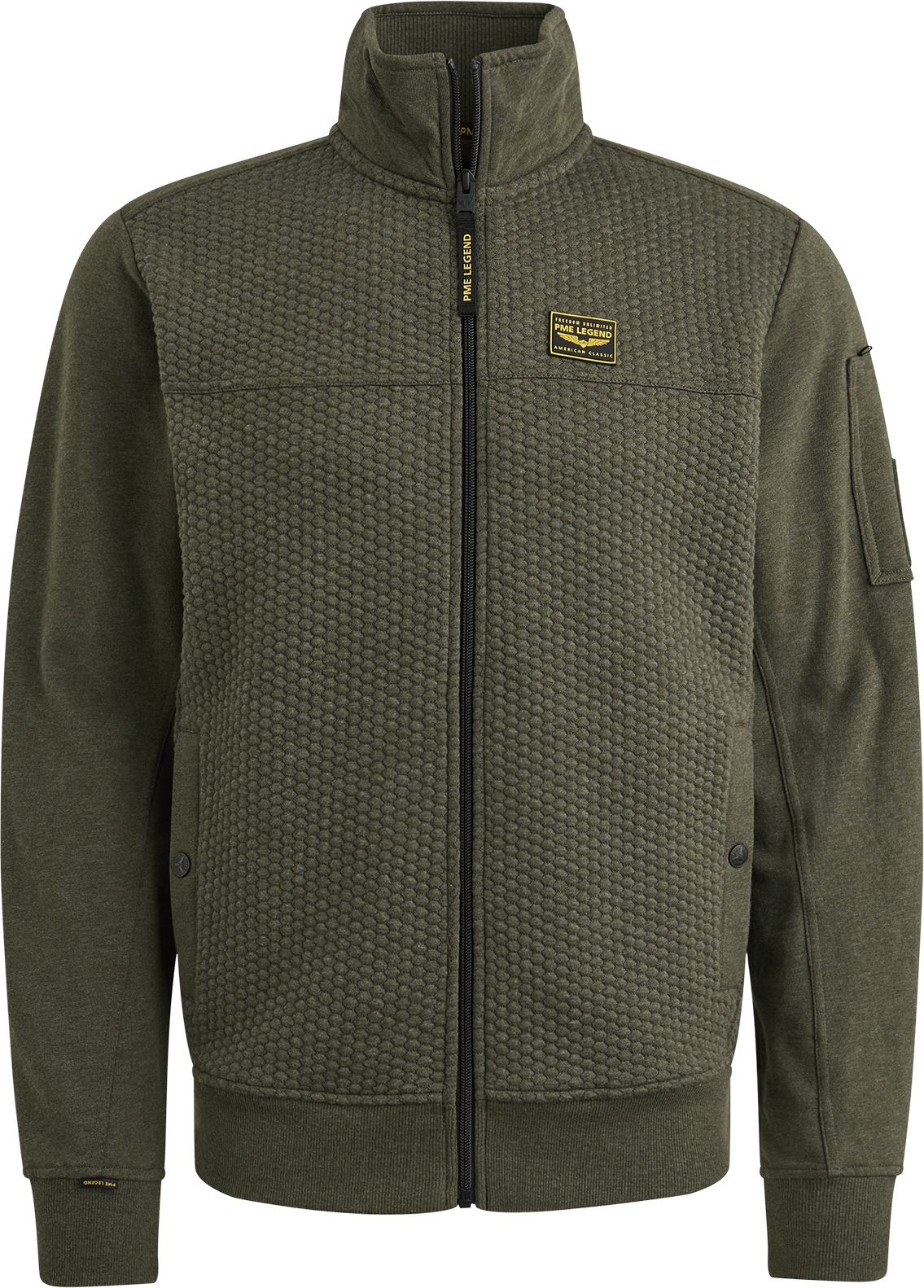 PME Legend Vest Jacquard Interlock Beluga Groen PSW2509436-8039 kopen | Suitable