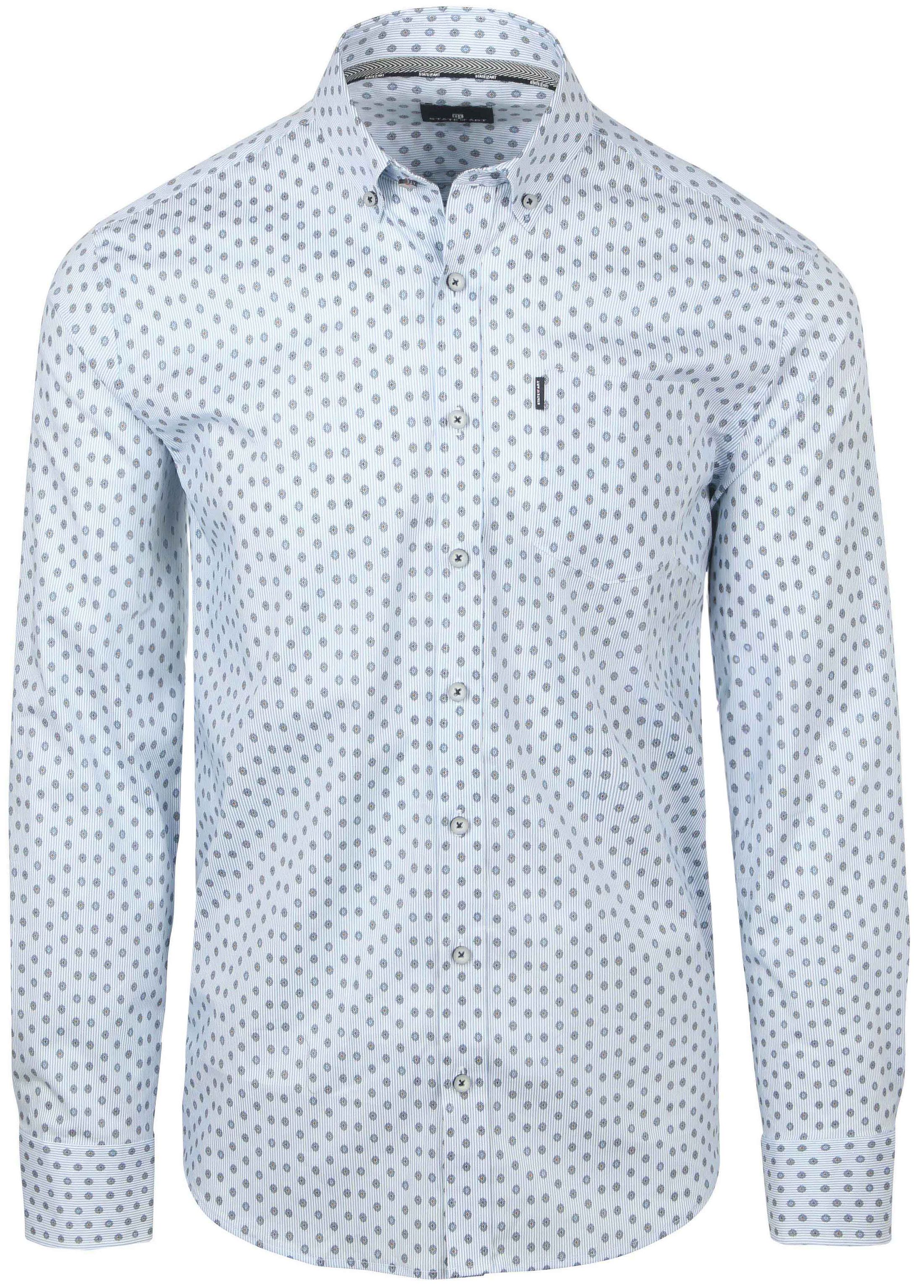 State of Art Shirt Poplin Eye Printed Stripe Grey order online | Suitable