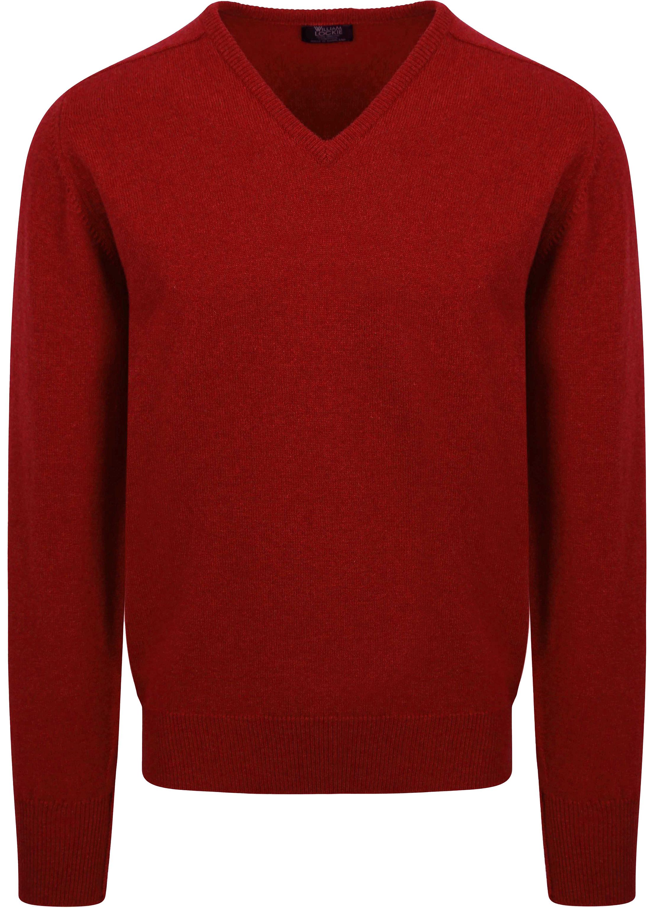 William Lockie Pullover Lamswol V Poppy 7092DF-40 Poppy Melange