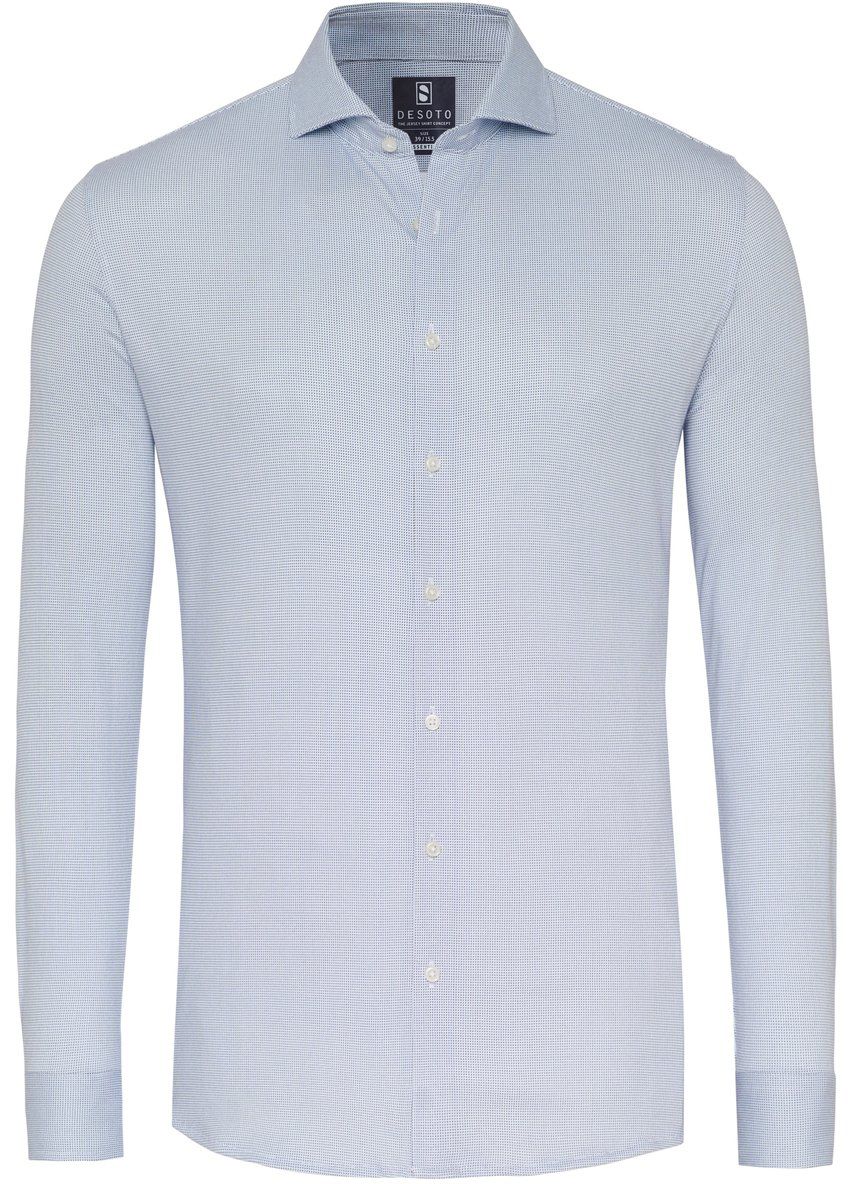 DESOTO Essential Hemd Hai Piqué Dots Blau kaufen | 88007-3-595 | Suitable
