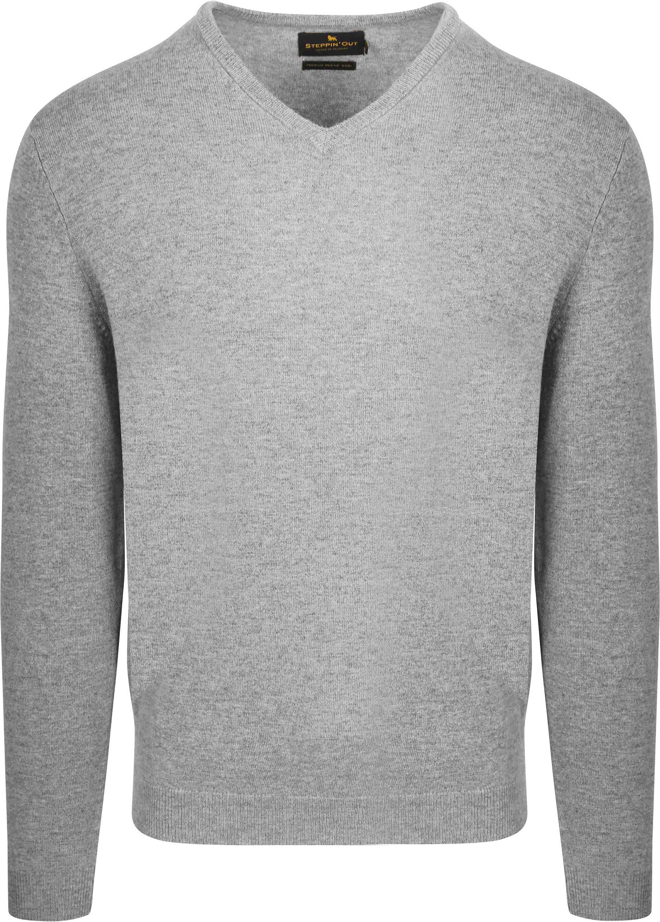 Steppin' Out Pullover V-Neck Merino Wool Mid Grey SM1201.0003-1202/PU-V-MRI-REF12-SO-25.03 Ashen mid order online | Suitable