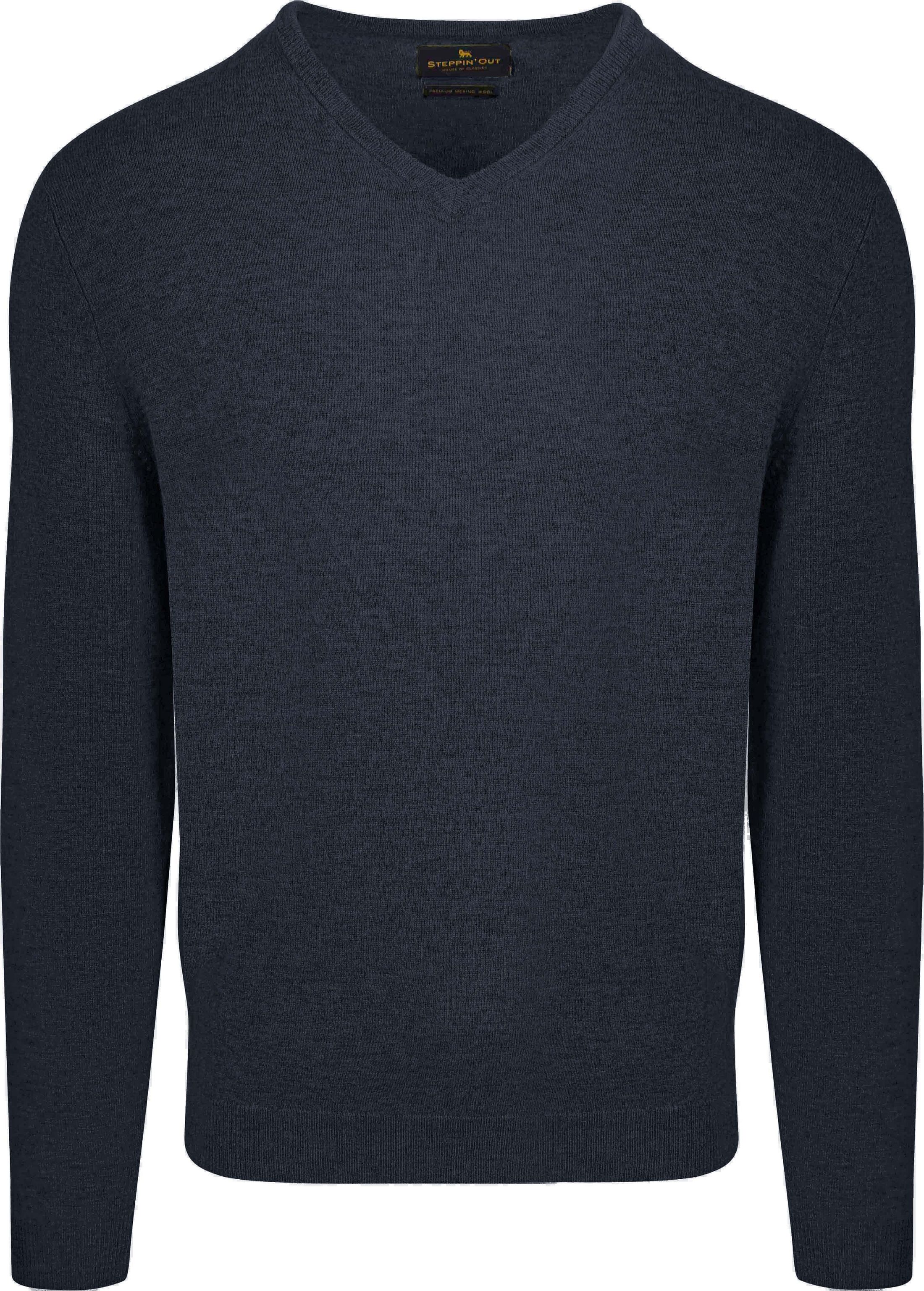 Steppin' Out Pullover V-Neck Merino Wool Navy SM1201.0003-2100/PU-V-MRI-REF12-SO-25.01 Navy order online | Suitable