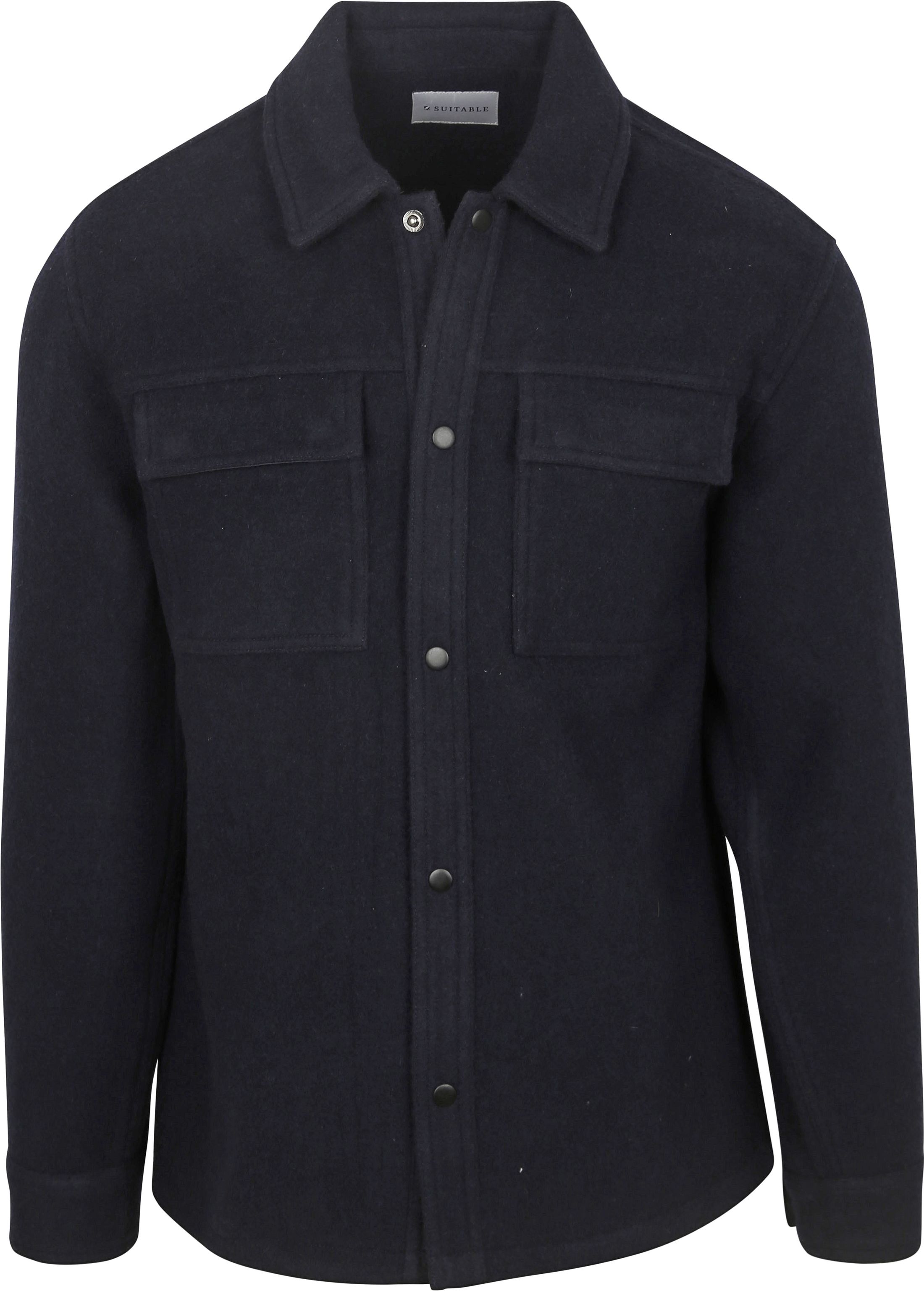Suitable Overshirt Wool Blend Navy order online | Suitable