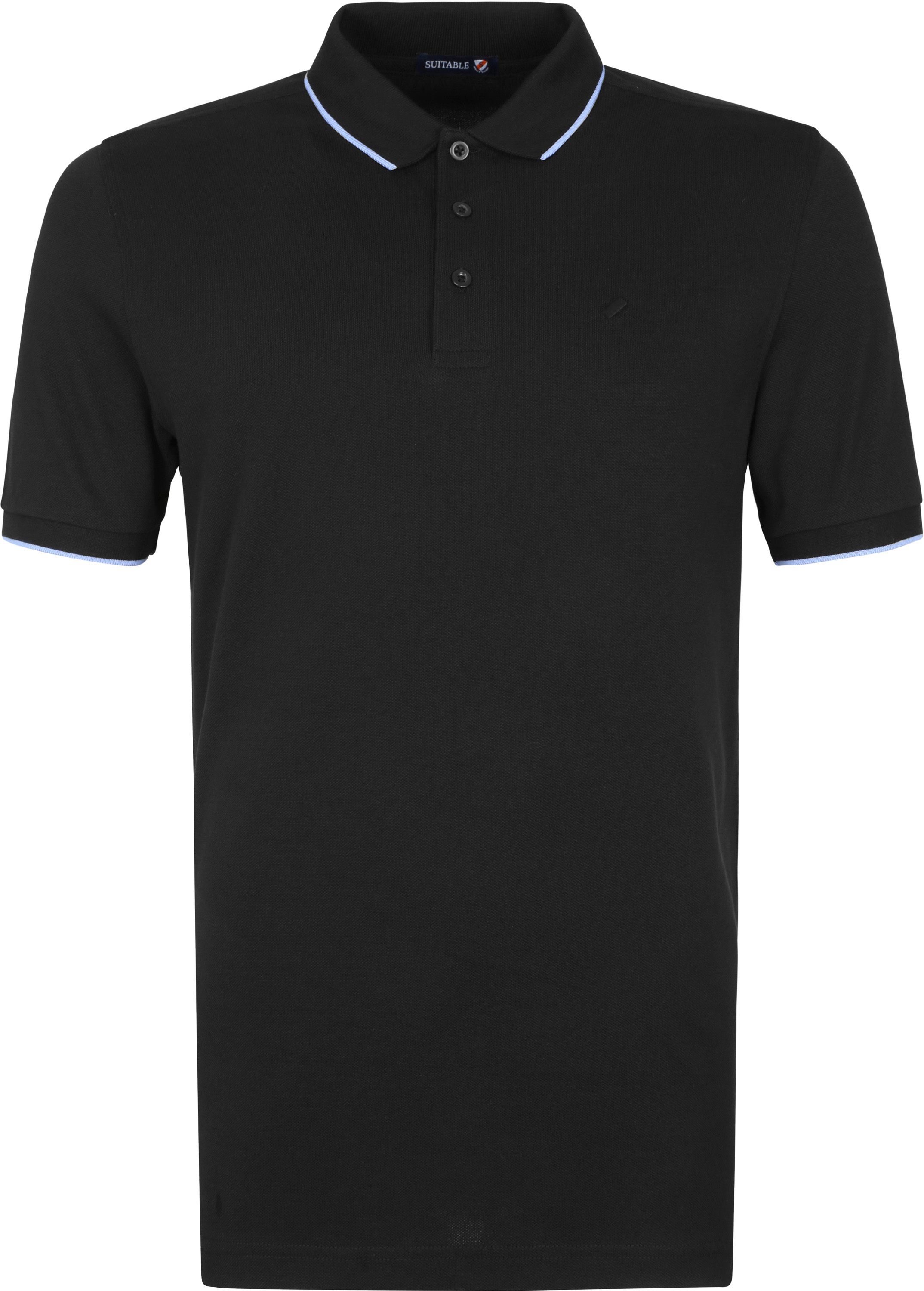 Suitable Polo Shirt Tip Ferry Black 210055-20S-6 black order online | Suitable