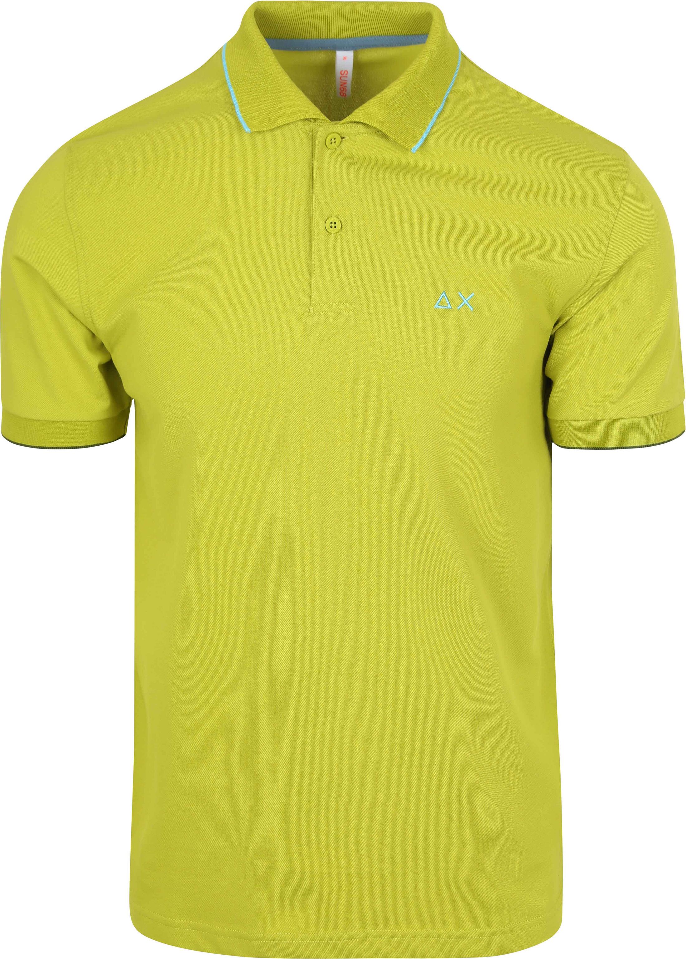 Sun68 Polo Shirt Small Stripe Collar Light Green  A35110-42 order online | Suitable