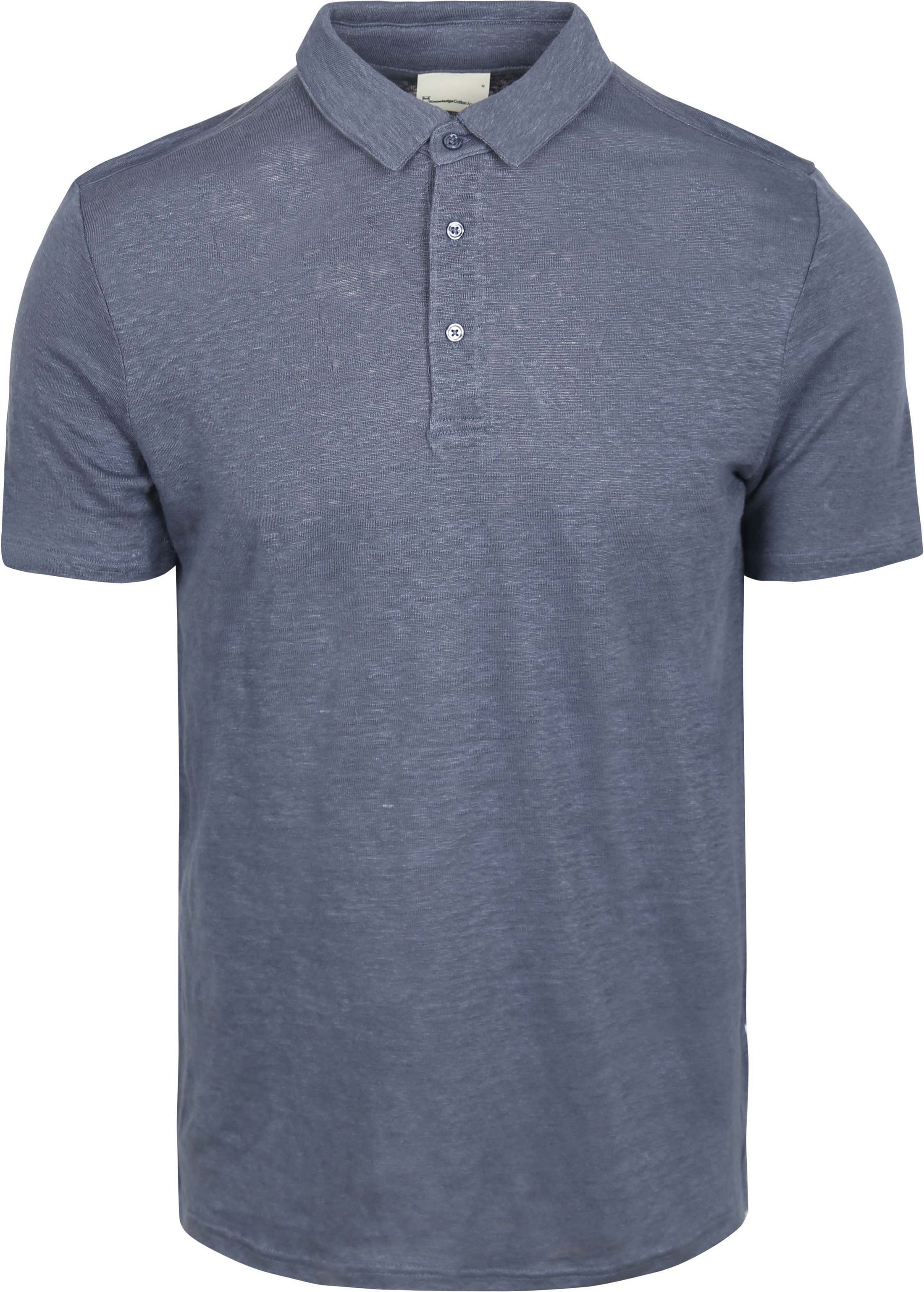 Knowledge Polo Regular Linnen Indigo 1020001-1226 kopen | Suitable