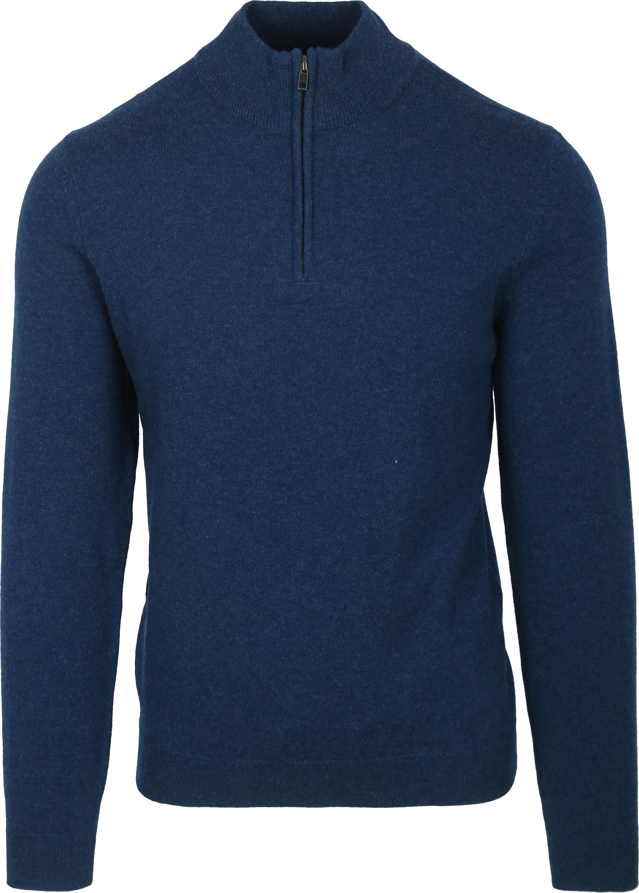Steppin' Out Half Zip Trui Merinowol Marine Blauw SM1204.0003-2101 kopen | Suitable