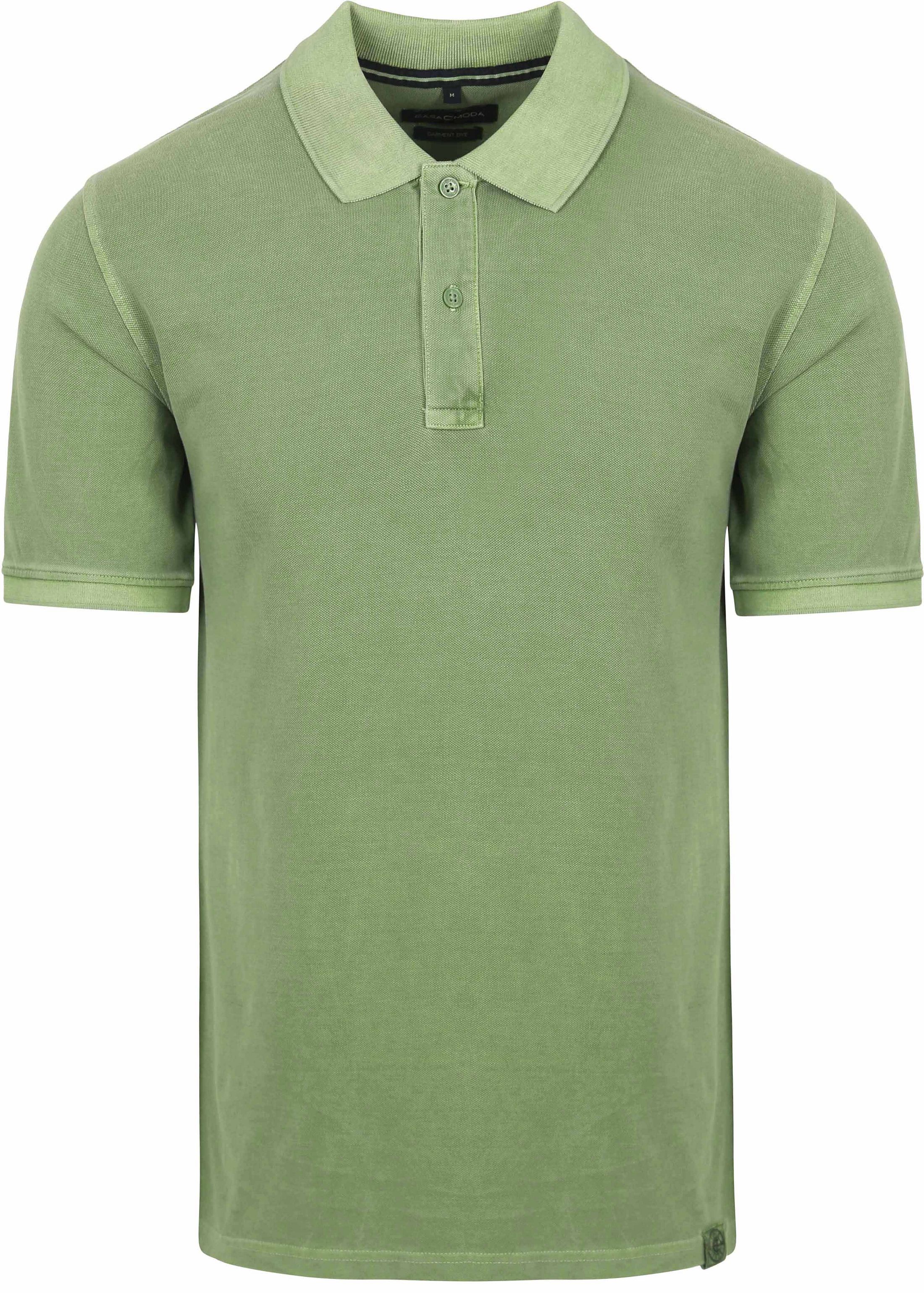 Casa Moda Polo Shirt Piqué Garment Dye Green 954438100-326 order online | Suitable