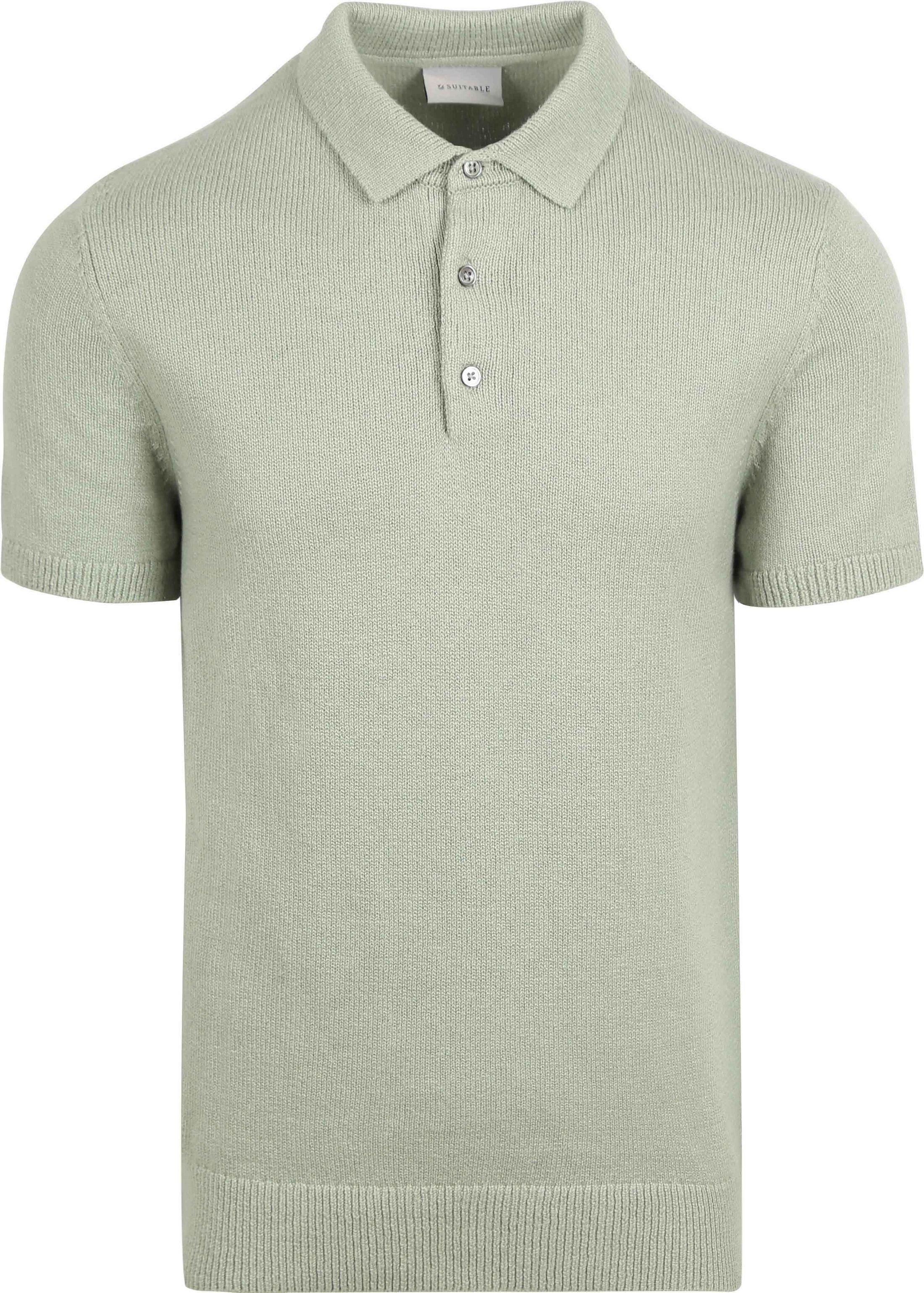 Suitable Heavy Knitted Polo Shirt Raw Light Green PO-BU-RAW-25.02 FCD 39342 green order online | Suitable