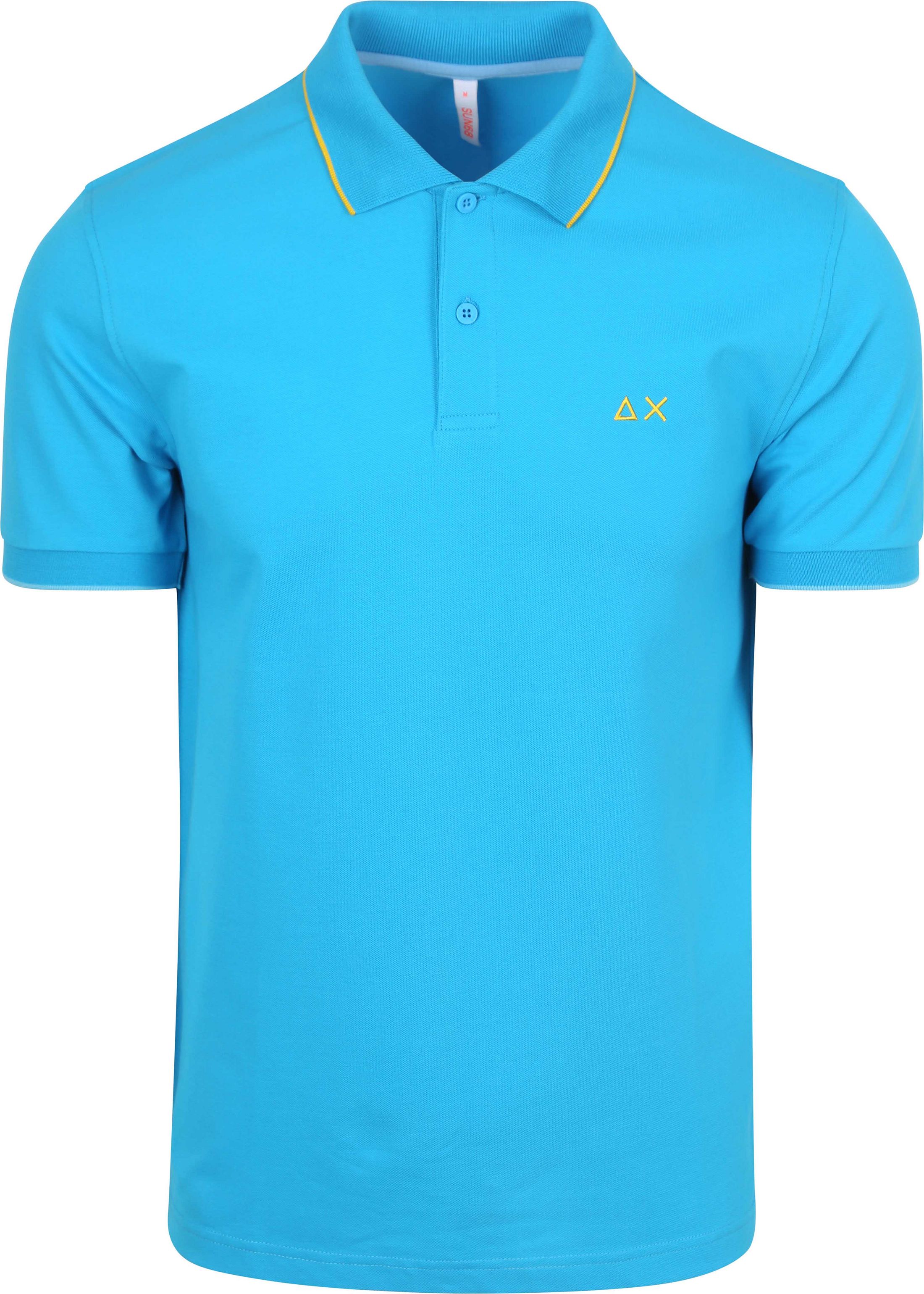 Sun68 Polo Shirt Small Stripe Collar Blue A35110-73 order online | Suitable