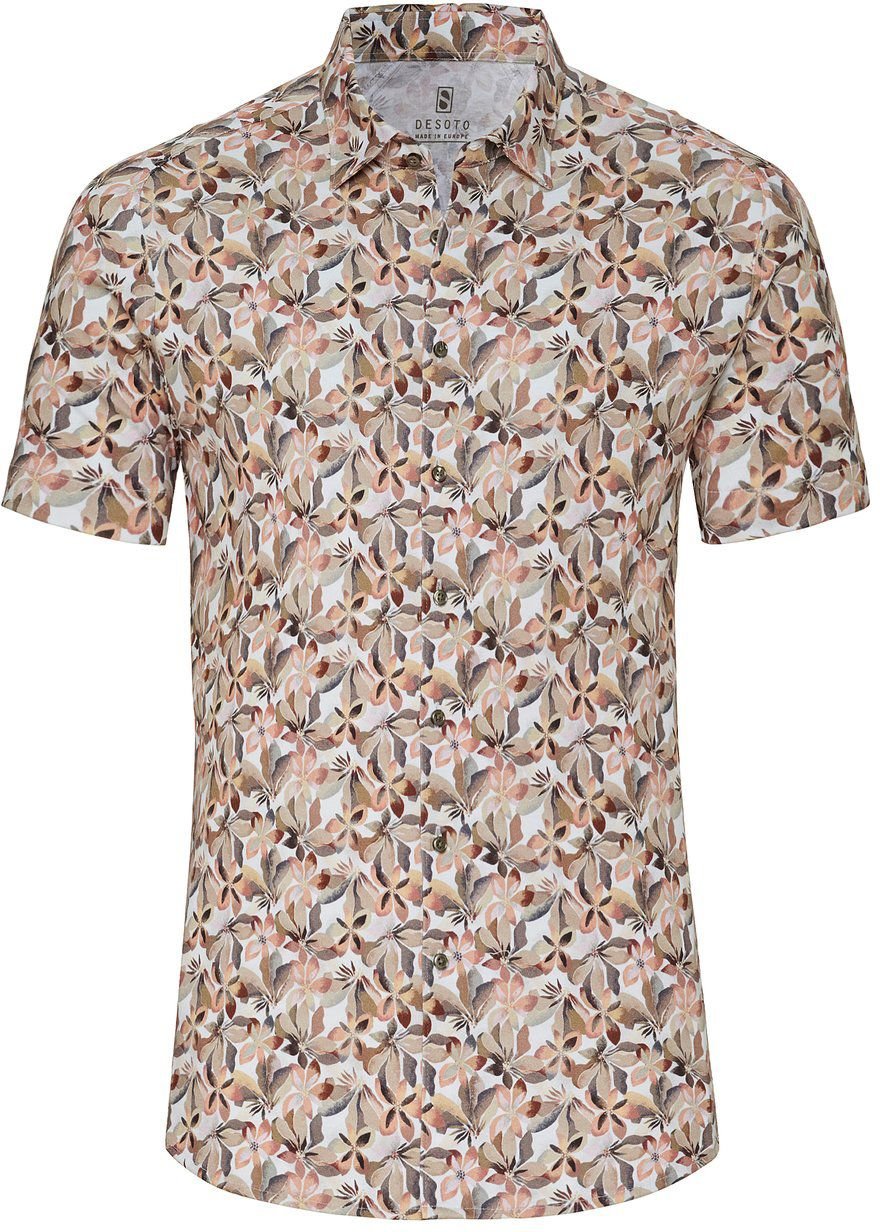 Desoto Short Sleeve Jersey Shirt Print Beige order online | 73132-3-135 | Suitable Lithuania
