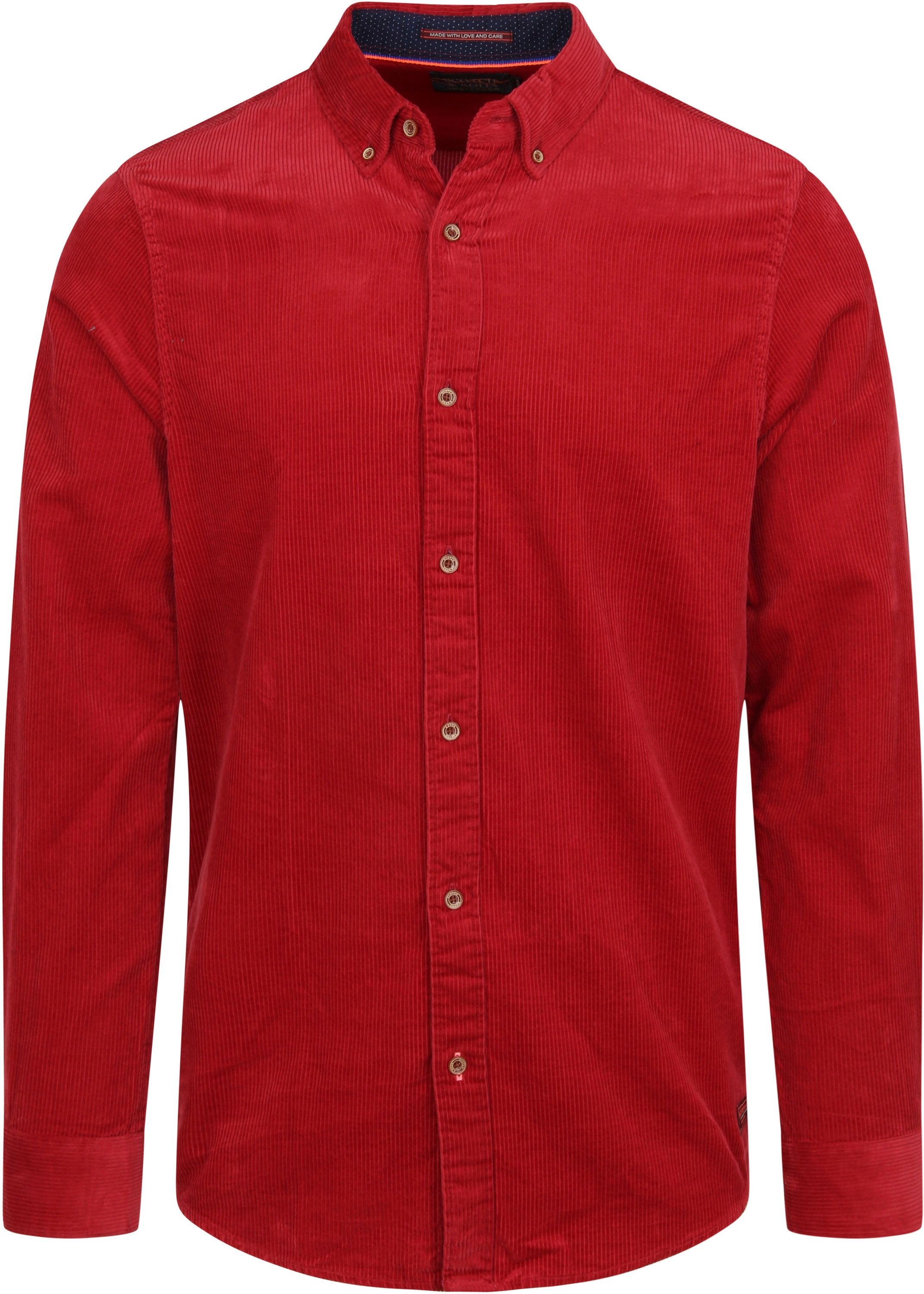 Scotch and Soda Shirt Corduroy Red 169061 order online | Suitable