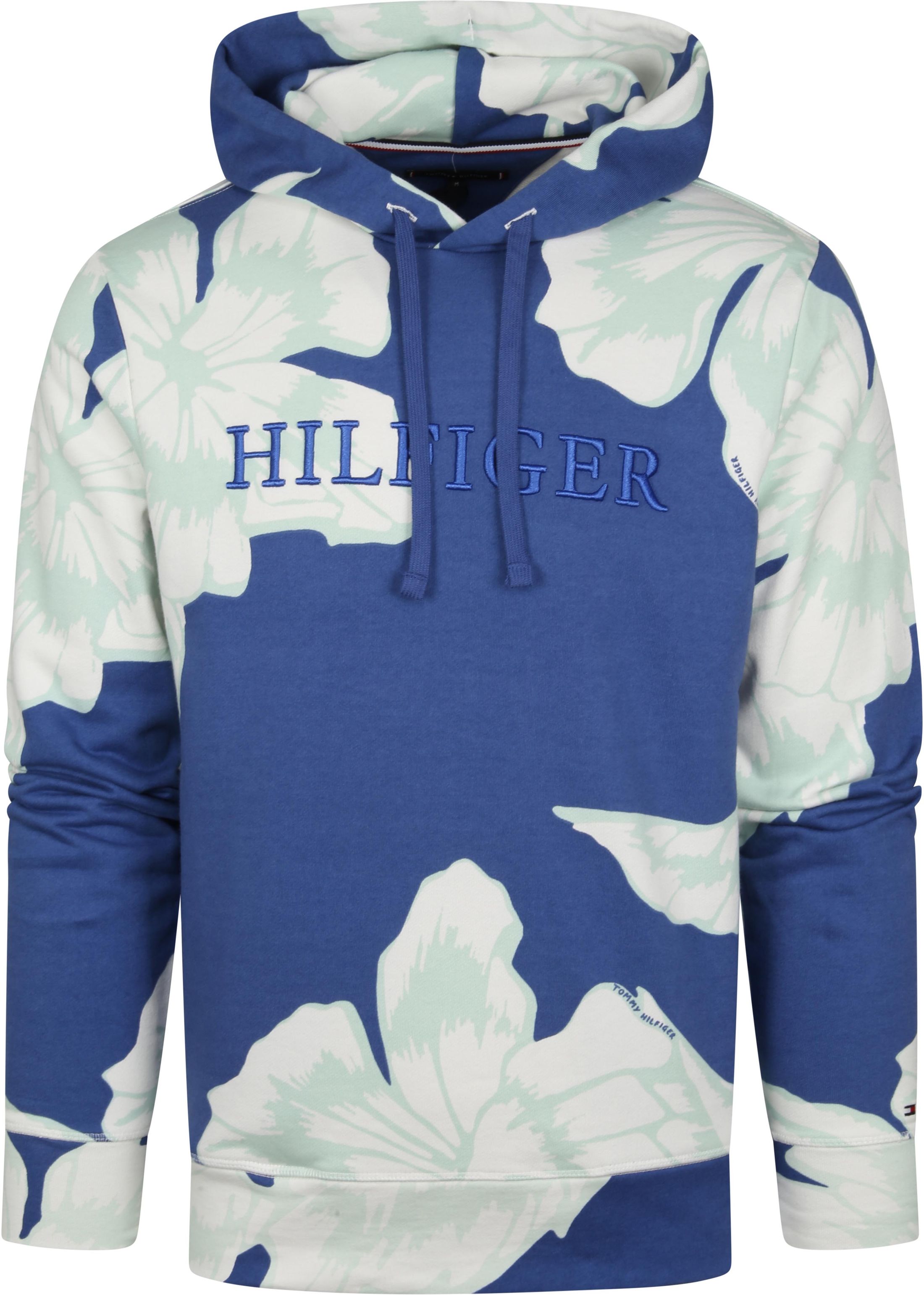 Tommy Hilfiger Hoodie Flowers Logo Blue size L