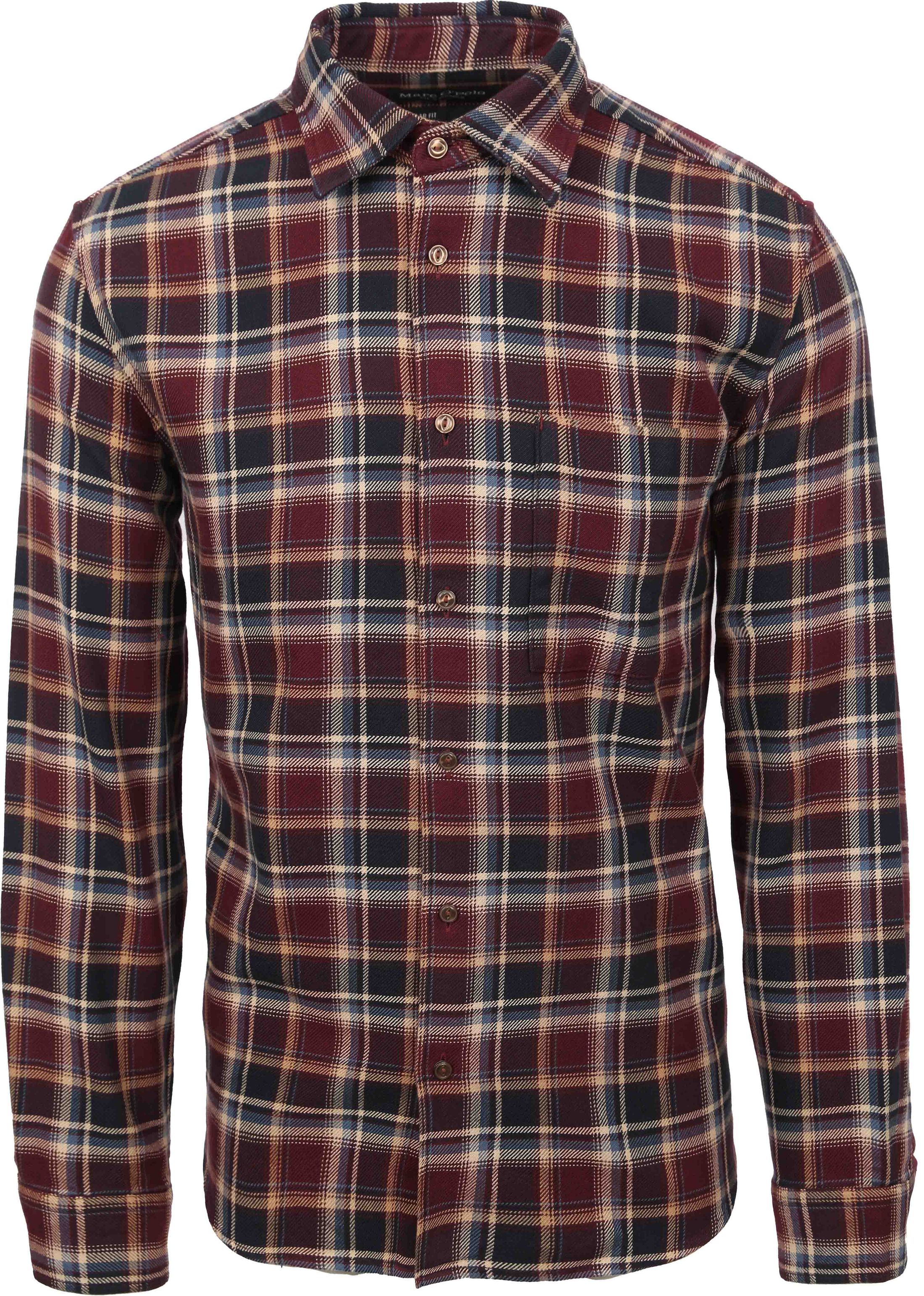 Marc O'Polo Chequered Shirt Bordeaux order online | 329732042090-N66 | Suitable Spain