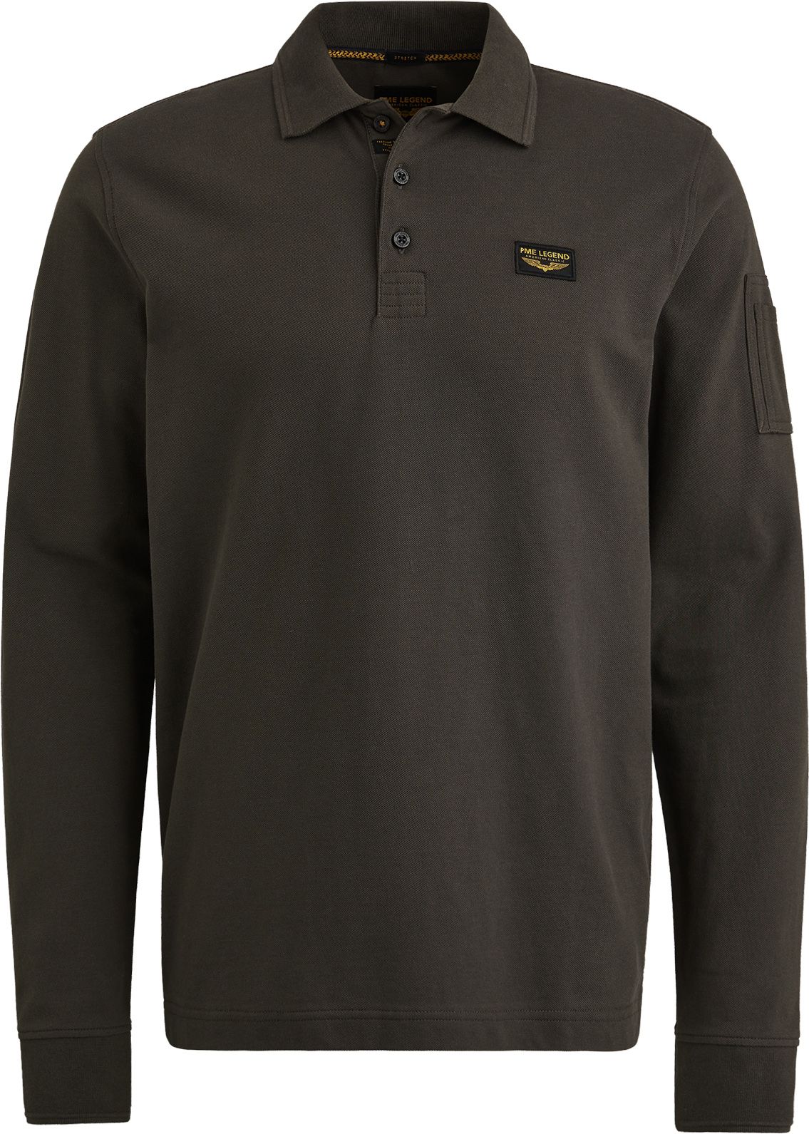 PME Legend American Classic Longsleeve Polo Shirt Beluga PPS2508899-8039 order online | Suitable