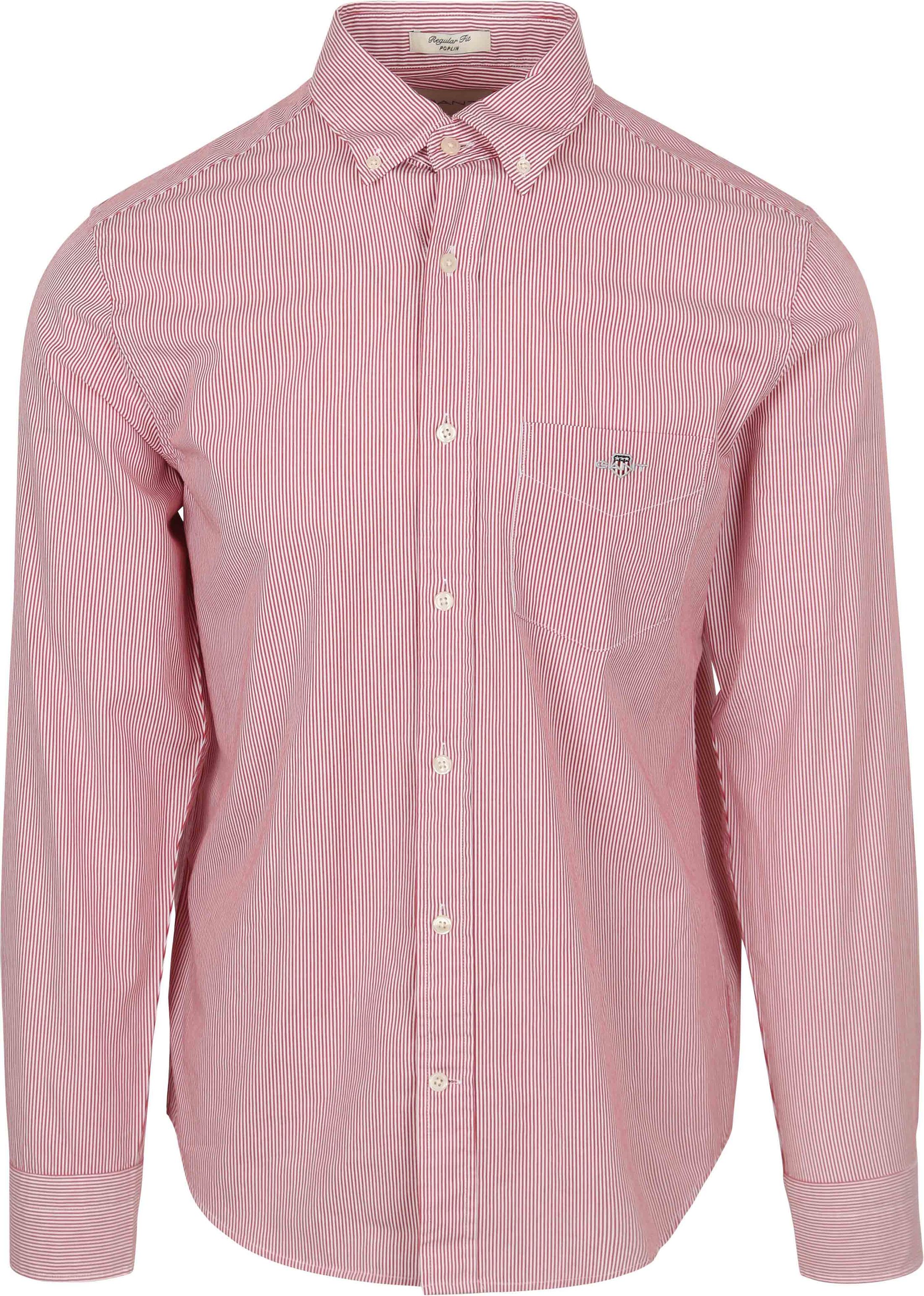 Gant Poplin Banker Shirt Stripe Red 3000140-630 order online | Suitable