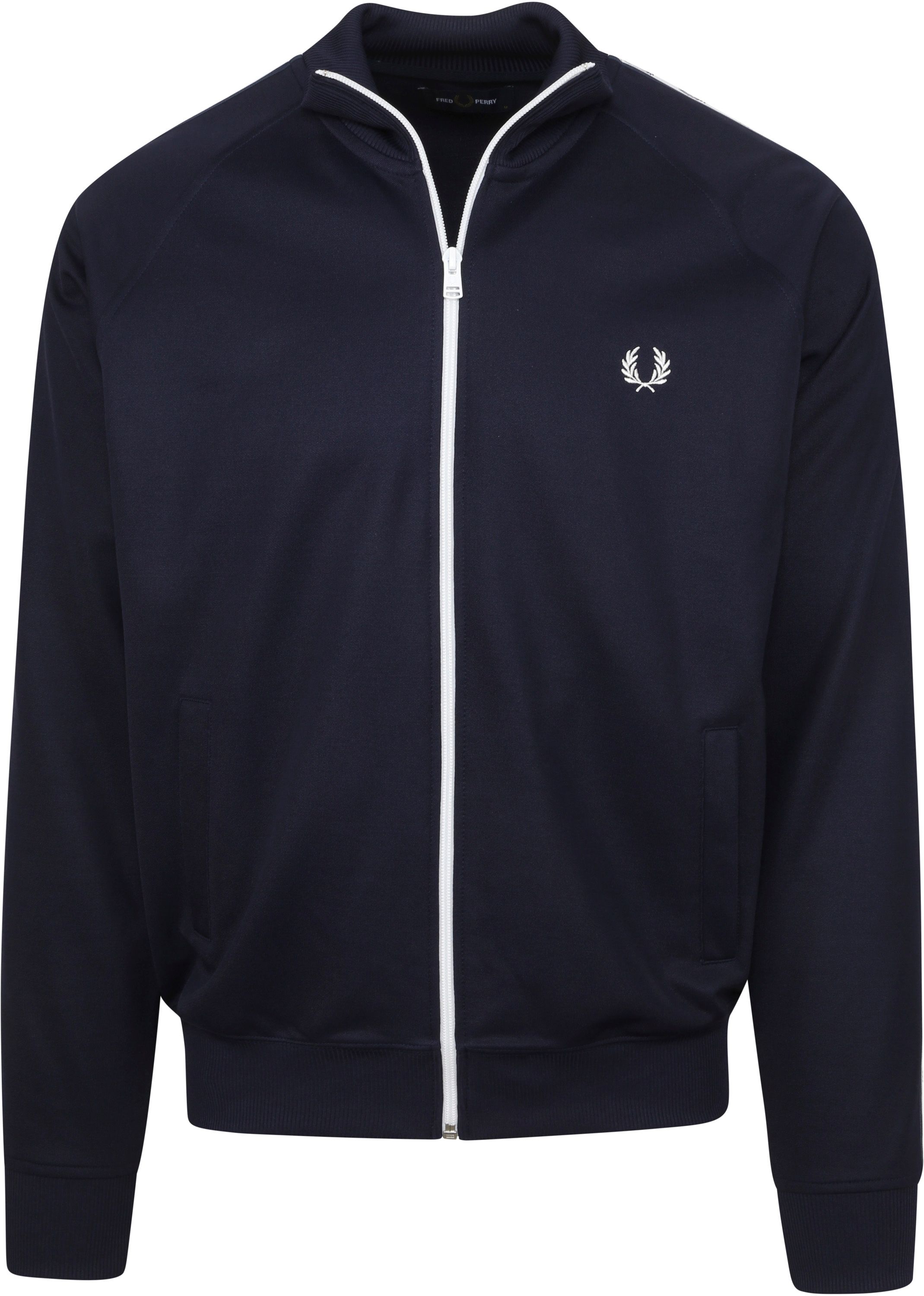 Fred Perry Taped Track Jacket Carbon Dark Blue Blue size L