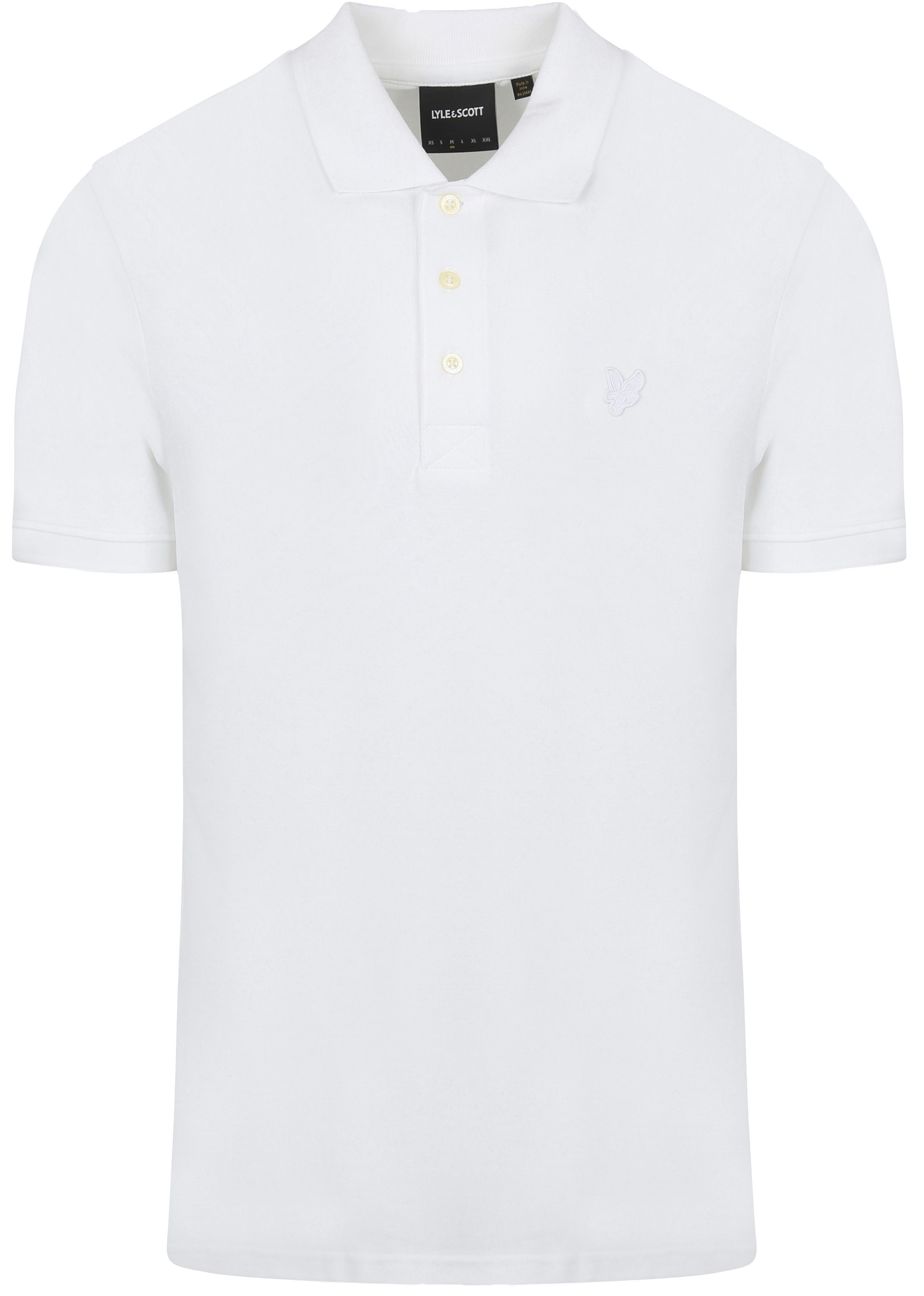 Lyle and Scott Tonal Eagle Polo Wit SP400TON-626 kopen | Suitable