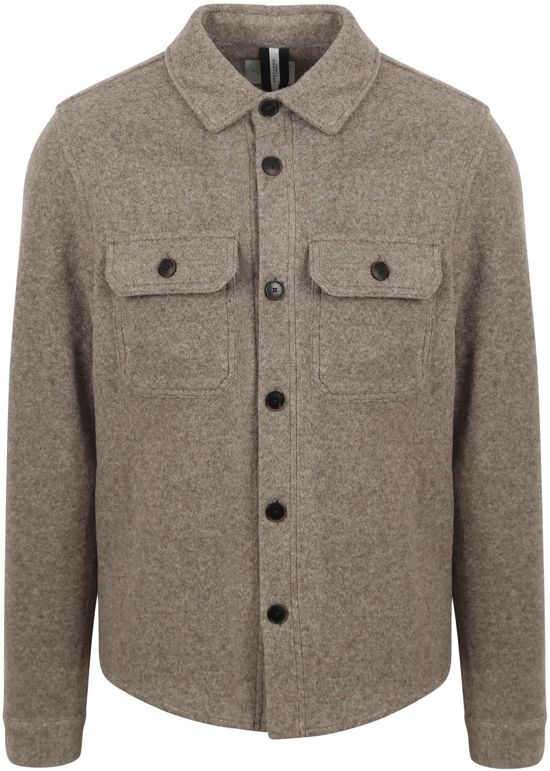 Profuomo Overshirt Woolblend Taupe  order online | PPUF30024E-H | Suitable Hungary