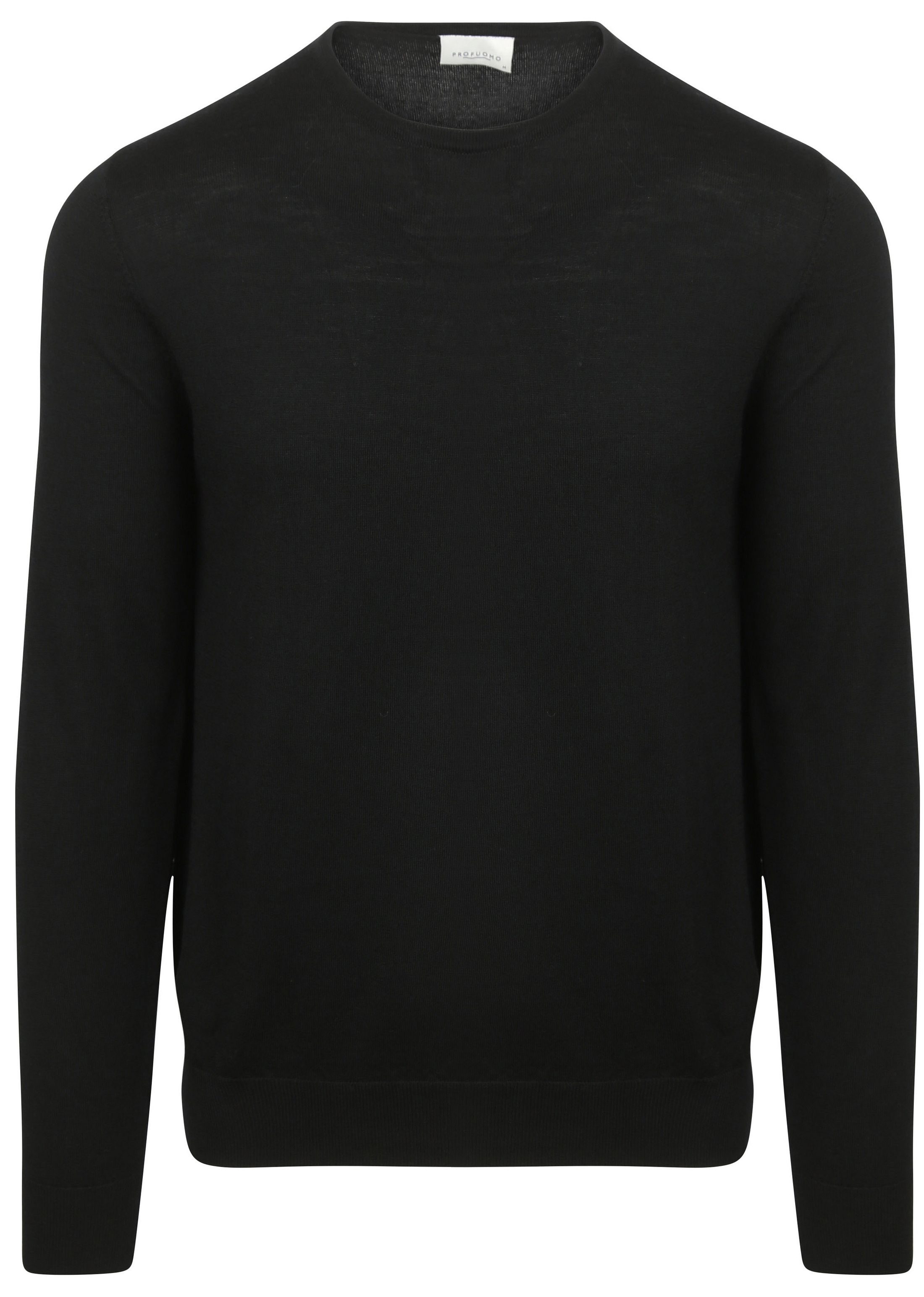Profuomo Pullover Merino Wool Black order online | PPWJ30001G-A | Suitable Lithuania
