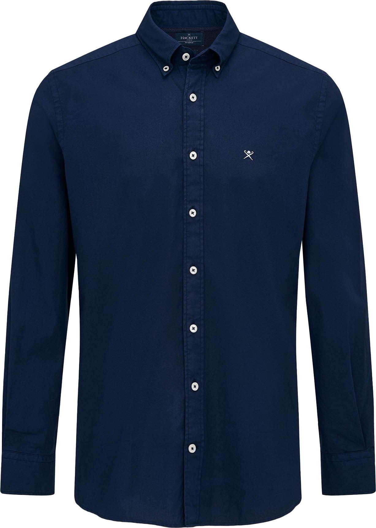Hackett Shirt Garment Dyed Indigo Blue Dark Blue size M