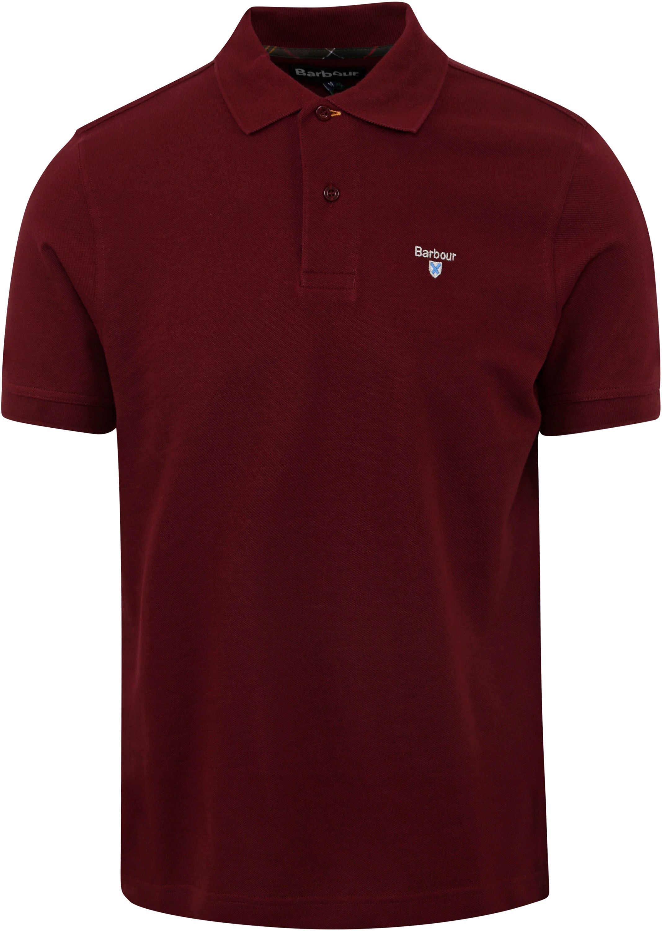 Barbour Tartan Pique Polo Shirt Bordeaux MML0012-RE53 order online | Suitable