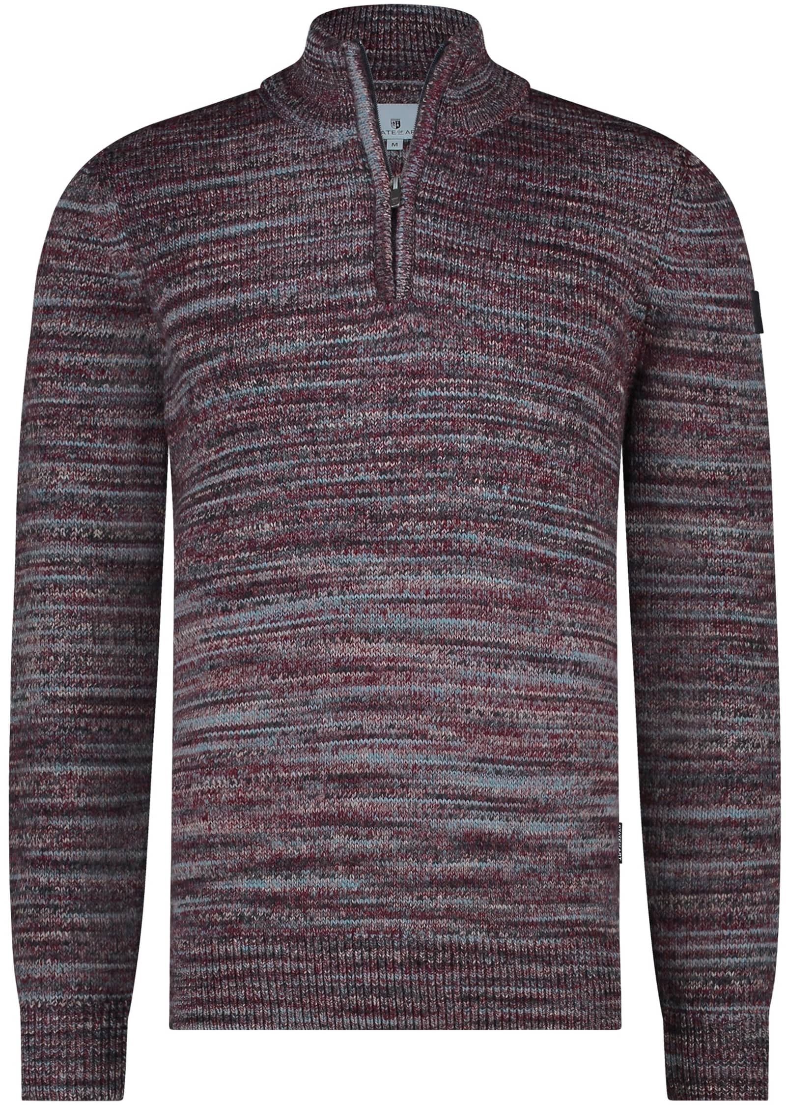 State Of Art Half Zip Pullover Melange Burgundy 13124101-4859 order online | Suitable