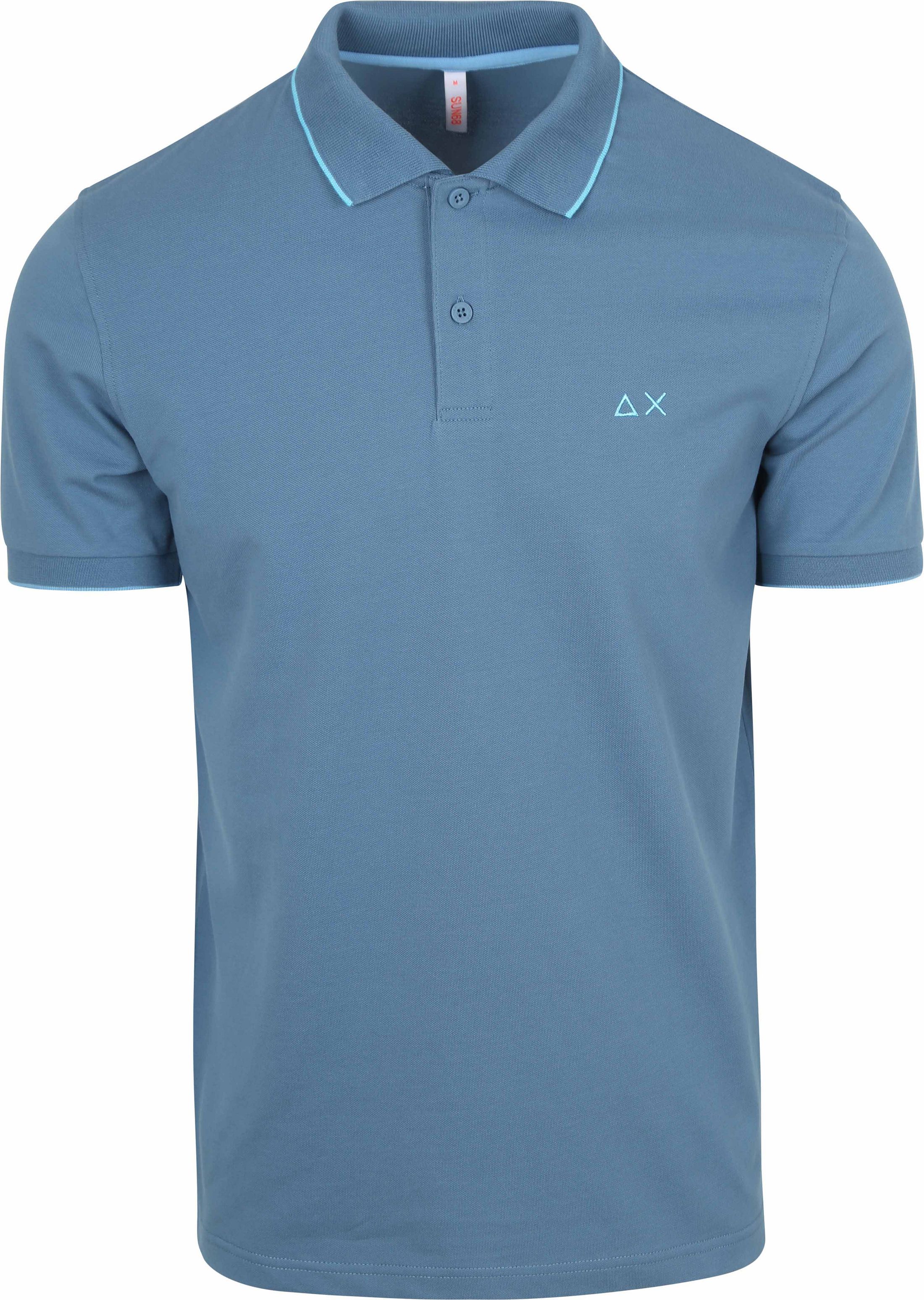 Sun68 Poloshirt Small Stripe Collar Avio Blauw A35110-80 kopen | Suitable