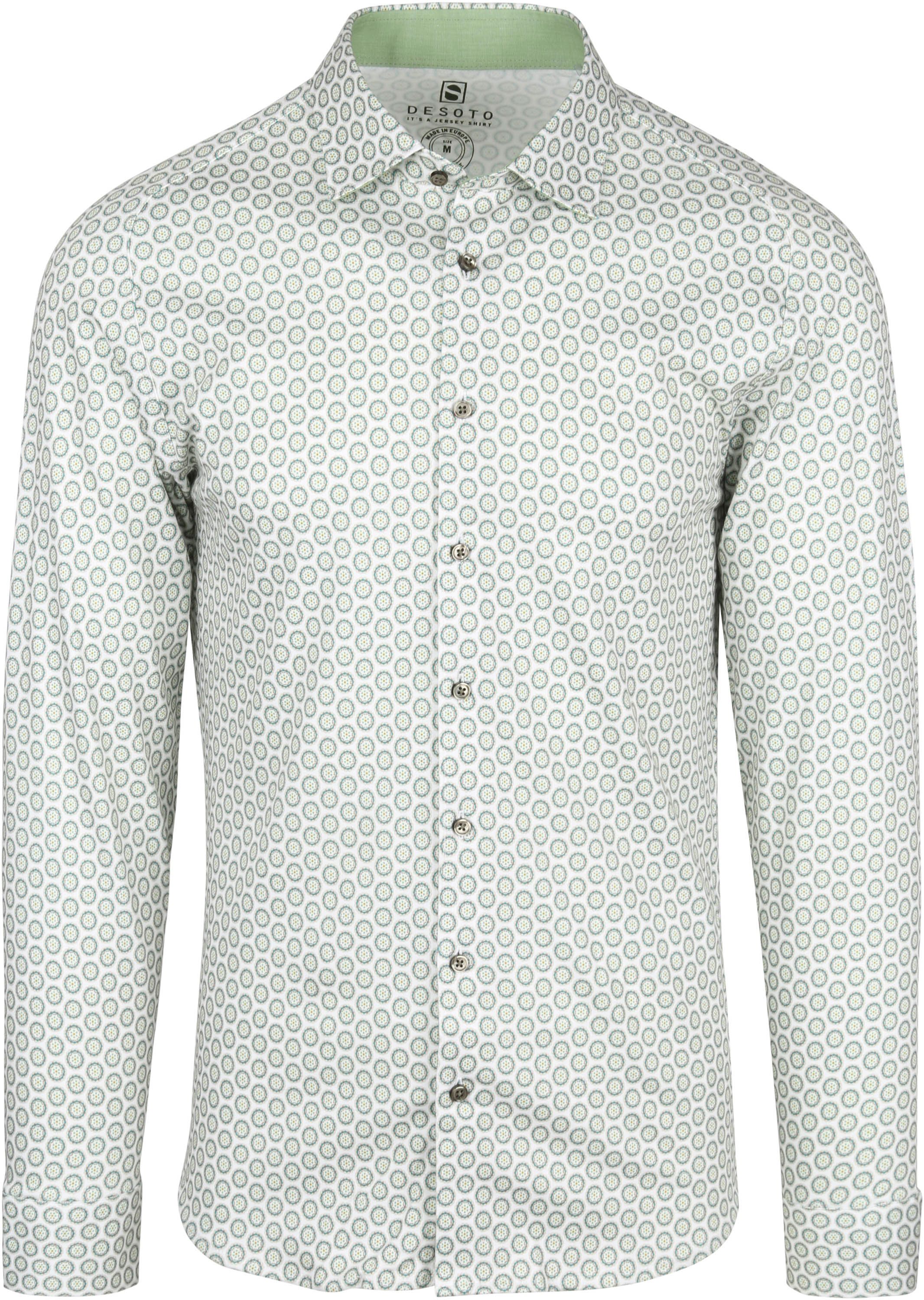 Desoto Shirt Kent Print Green size L