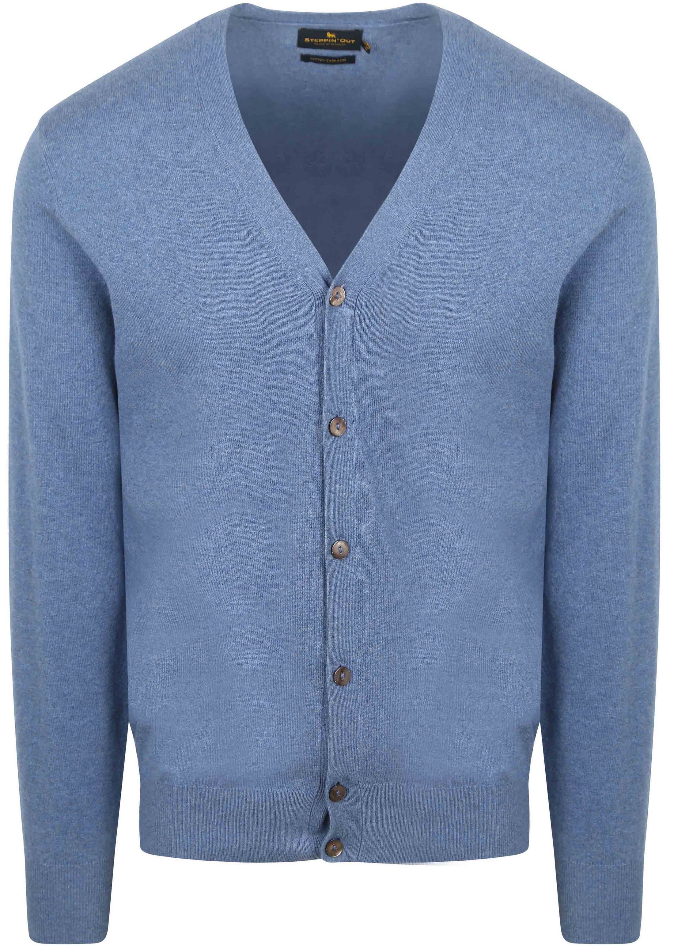 Steppin' Out Cotton Cardigan Cashmere Blue order online | CA-COCASH-STEPP-MIDBLUE | Suitable Lithuania