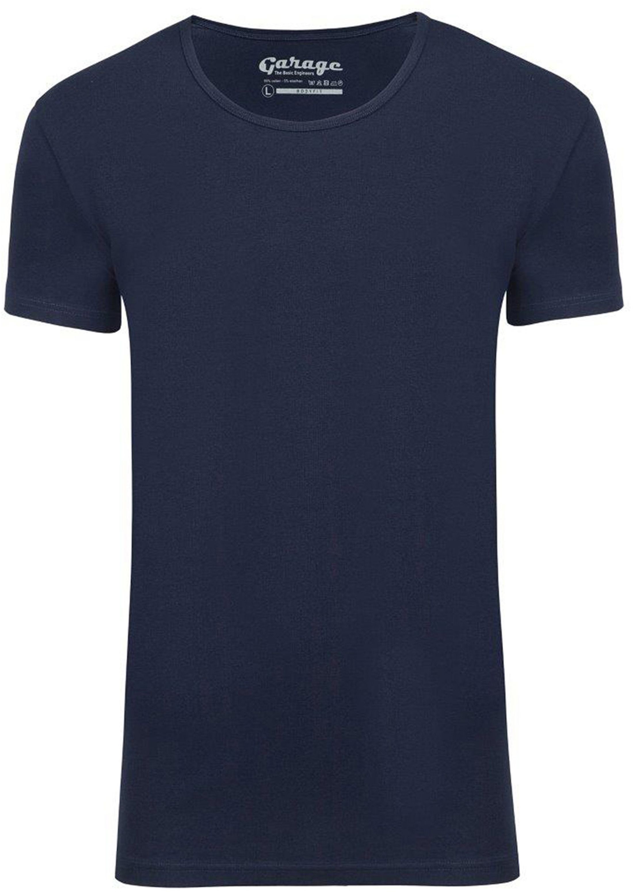 Garage Stretch Basic Dark Blue Deep O-Neck 0205-400 order online | Suitable
