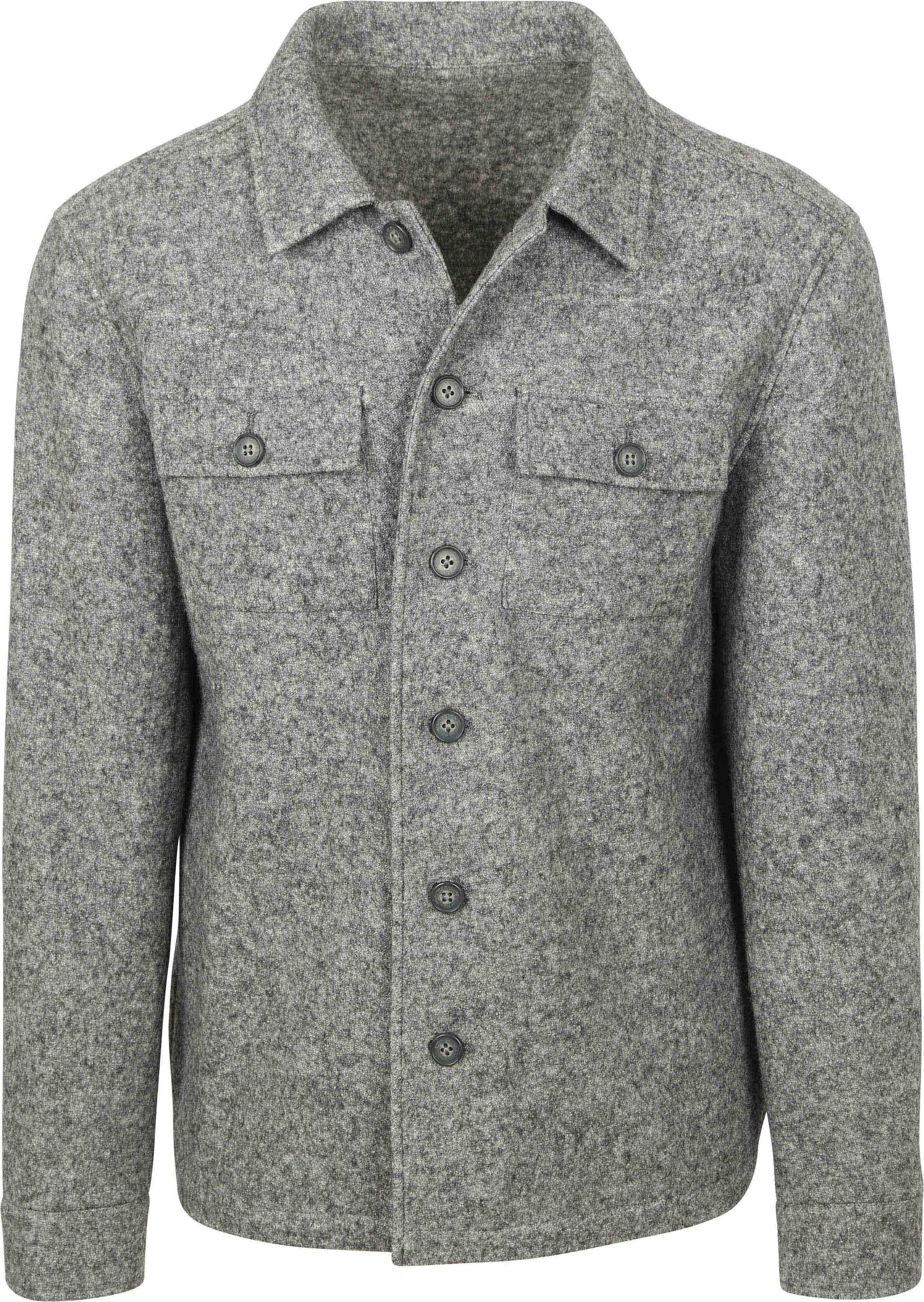 Suitable Overshirt Boiled Wool Blend Grey order online | Suitable