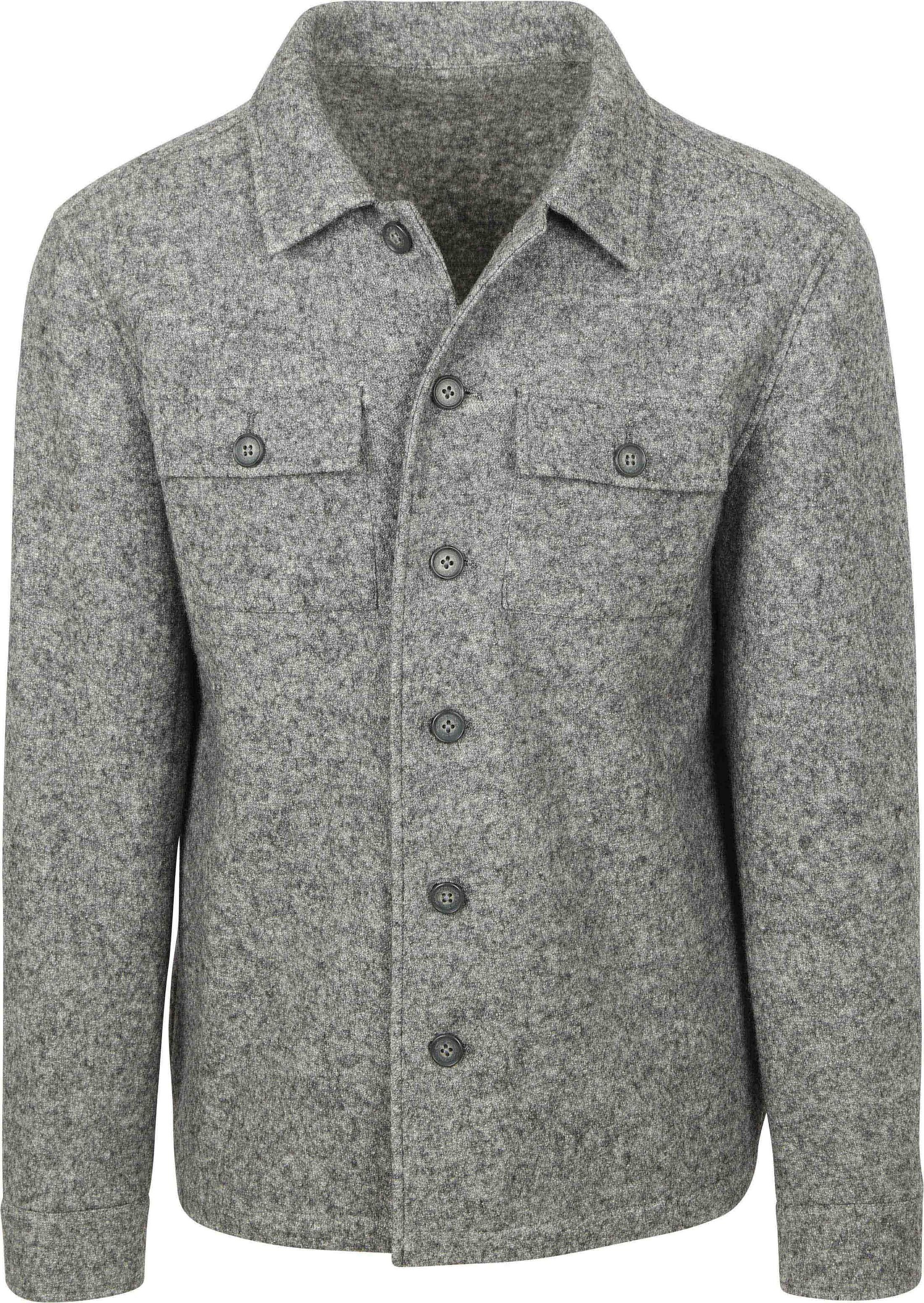 Suitable Overshirt Boiled Wool Blend Grijs kopen | Suitable