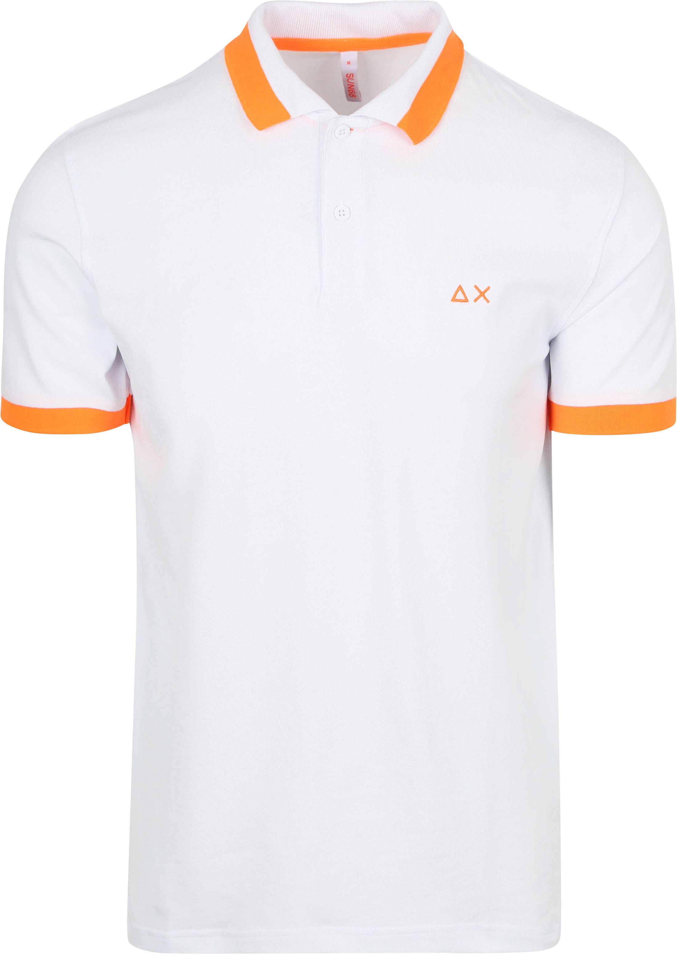 Sun68 Polo Shirt Big Stripe Fluo White order online | A35121-01 | Suitable Lithuania