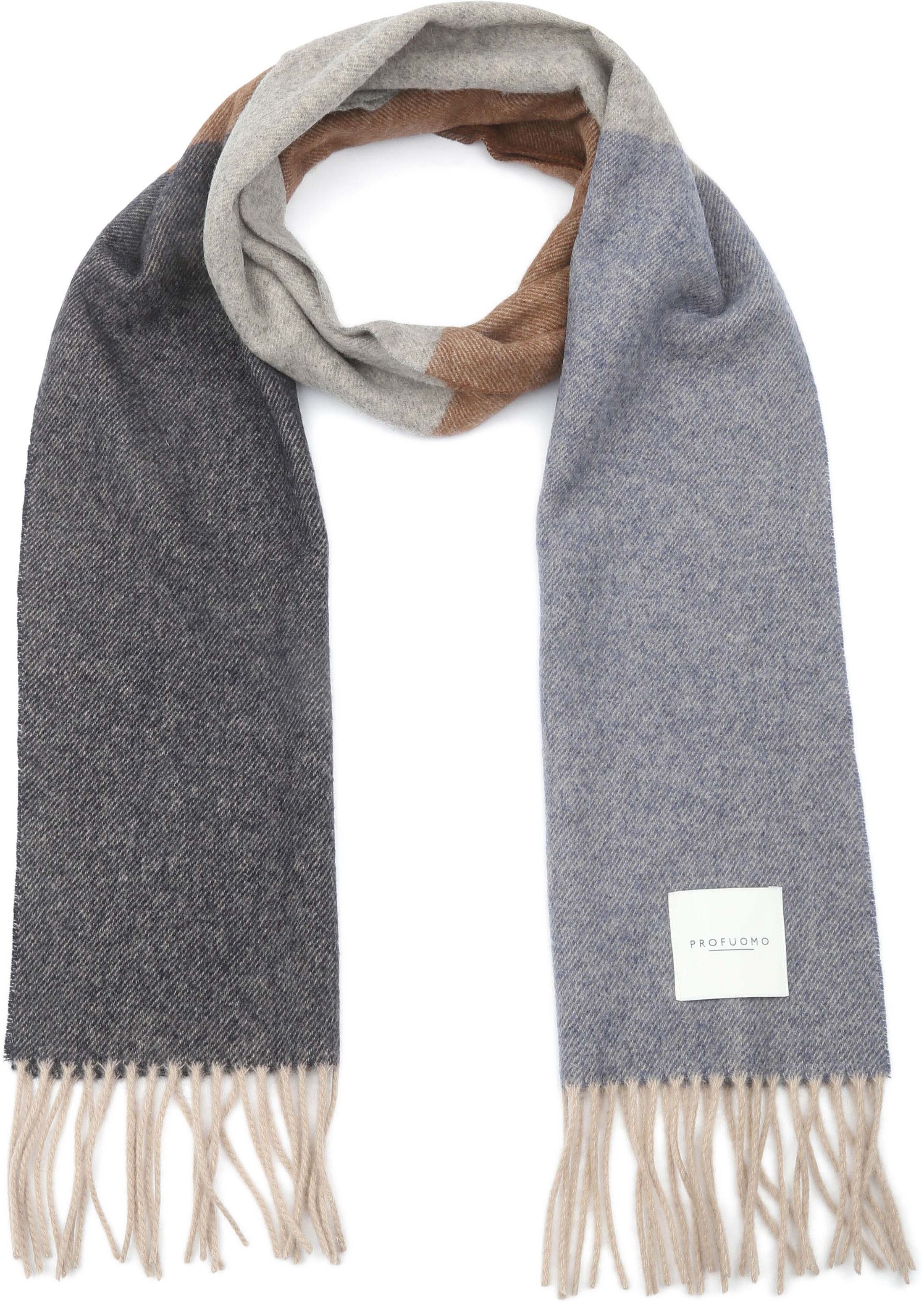 Profuomo Schal Lammwolle Grau Blau Braun PPVS30002A-1 kaufen | Suitable